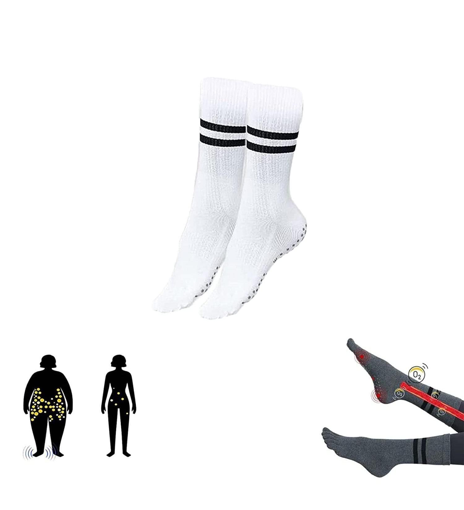 Healsox Anti-Edema Compression Socks - Tourmaline Magnetic Self-Heating Health Socks for Weight Loss & Foot Massage - Buy Online on GoSupps.com