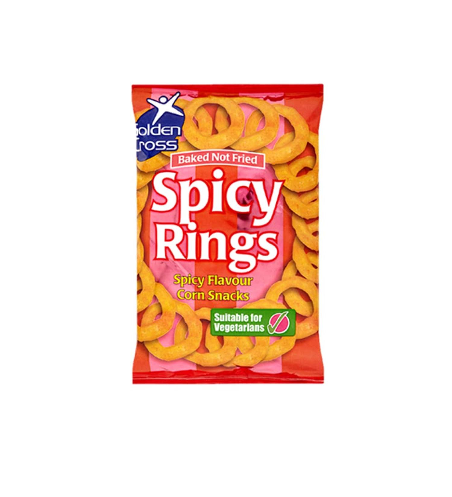 Chips Crisps Bags Collections - Deliciously light & Crispy Chips Bags (Spicy Rings 150g 2 Packs)