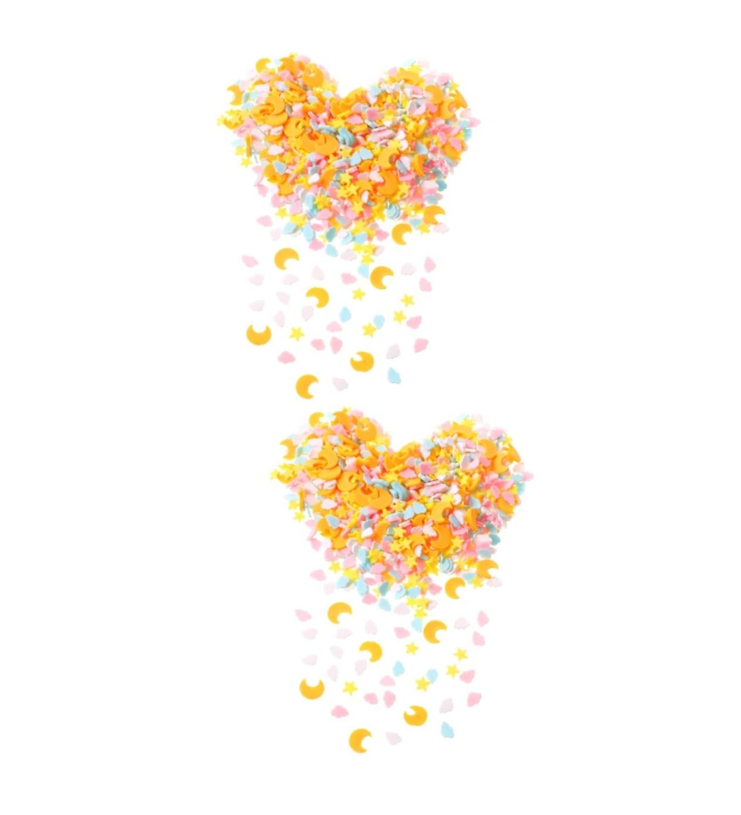FRCOLOR 2pcs 1 Nail Art Polymer Clay Polymer Clay Beads Moon Stars Slices Vase Filler Color Stickers Nail Polish Sticker Fruit Stickers Nail Polish Accessories Patch Candy - Buy Online on GoSupps.com
