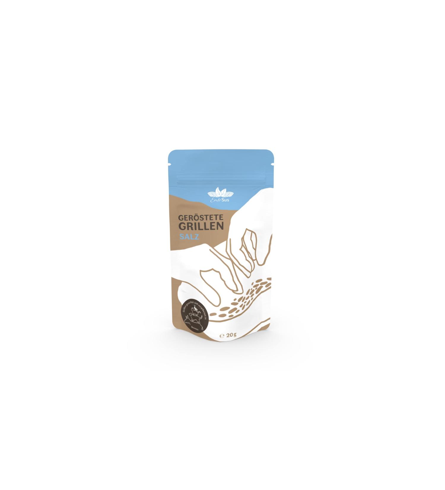 Entosus Dried & Roasted Grilling Snack - Crunchy Salted Insect Protein Sustainable Meat Substitute 20g - Perfect for Cooking & Snacking | International Shipping - Buy Online on GoSupps.com