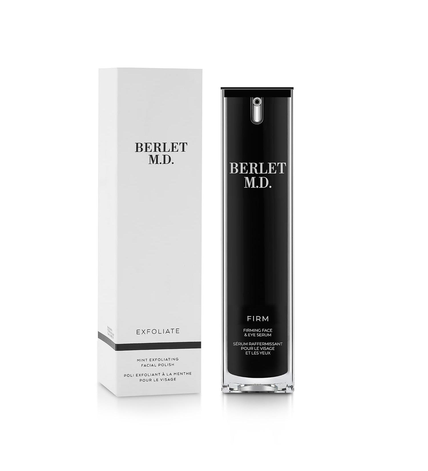 BERLET M.D. FIRM Face & Eye Serum Oil-Free Firming & Anti-Aging Serum with Peptides Aloe Vera & Cucumber Extract Reduces Dark Circles & Fine Lines Vegan Fragrance-Free All Skin Types 30ml - Buy Online on GoSupps.com