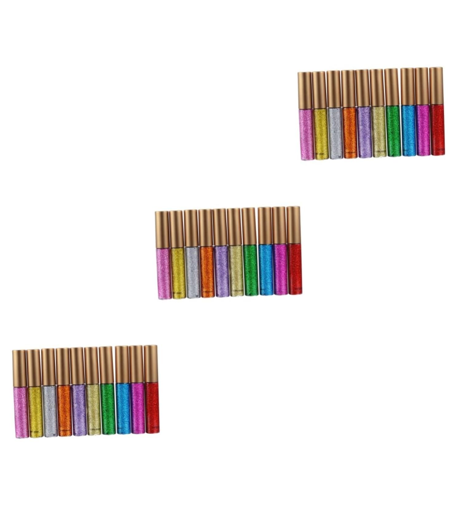 FOMIYES Shiny Eyeshadow 30 Pcs Liquid Eyeliner Glitter Eye Shadow Glitter Eyeliner Shinny Eyeliner Liquid Eyeshadow Colorful - Buy Online on GoSupps.com