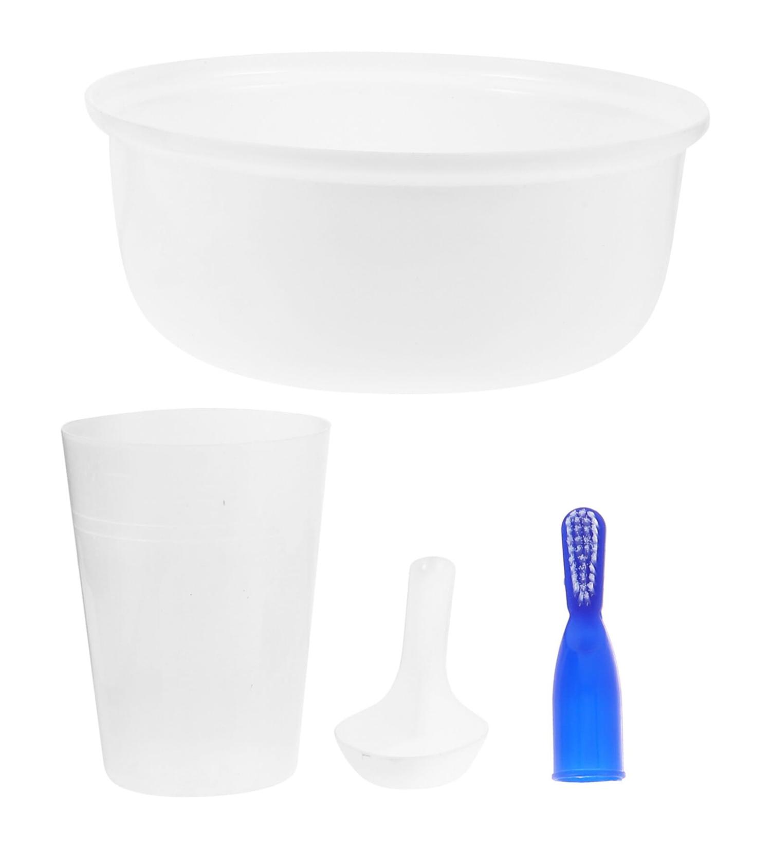 Yarnow Mini Bowl & Brush Set for Disabled & Elderly - Practical Handheld Toothbrush Aid | International Shipping - Buy Online on GoSupps.com
