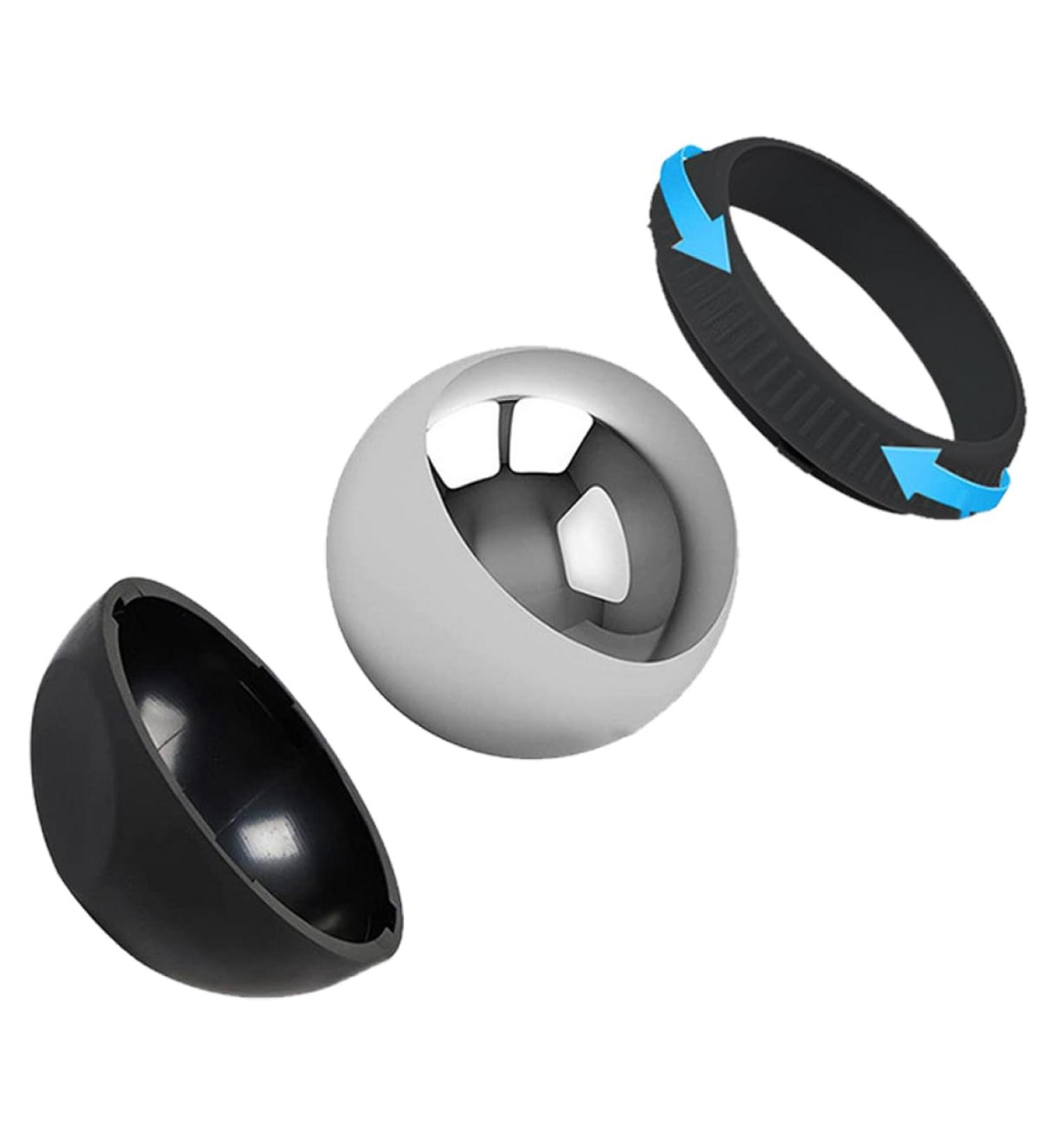 Buy Minkissy 304 Stainless Steel Ice Massage Ball - Removable Cold Compress for Muscle Relief | Metal Massage Tools & Rollball Massager (Black) - Buy Online on GoSupps.com