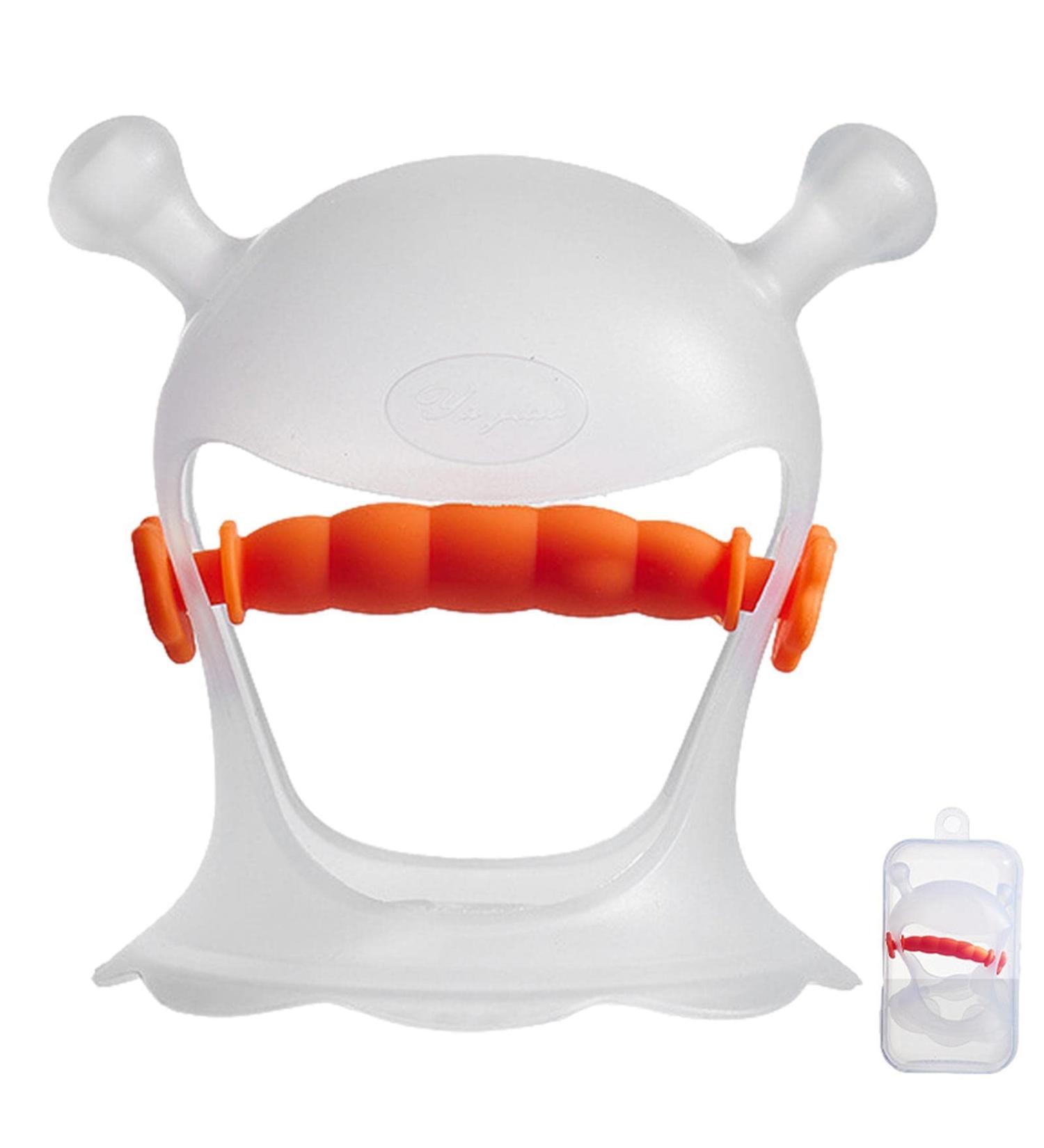 Baby Hand Teether - Safe Full Wrap Teething Toy & Hand Pacifier for Breastfeeding Babies - Orange Chew Toy for Soothing - Buy Online on GoSupps.com