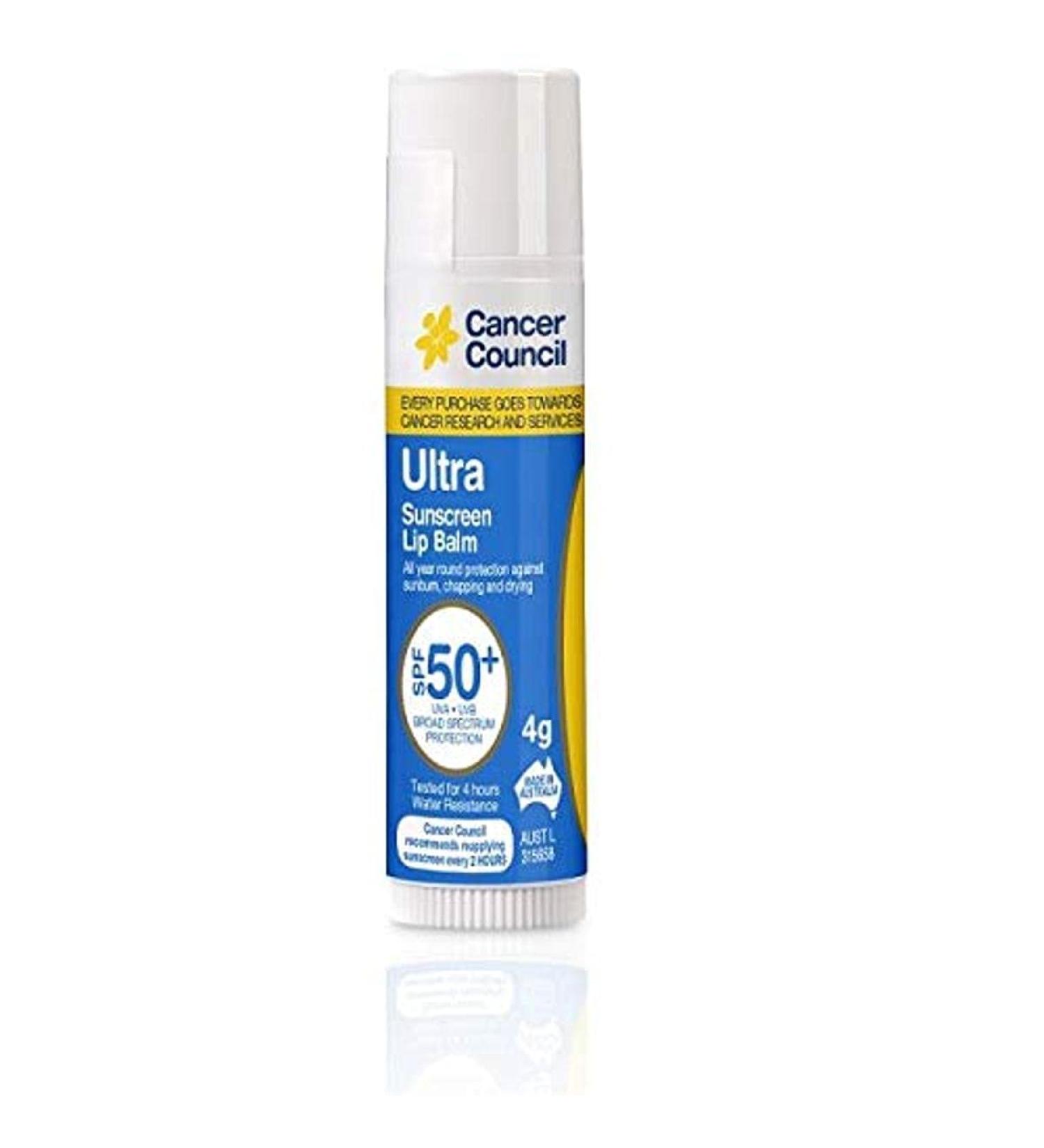 CANCER COUNCIL SPF50+ Ultra Lip Balm 4g