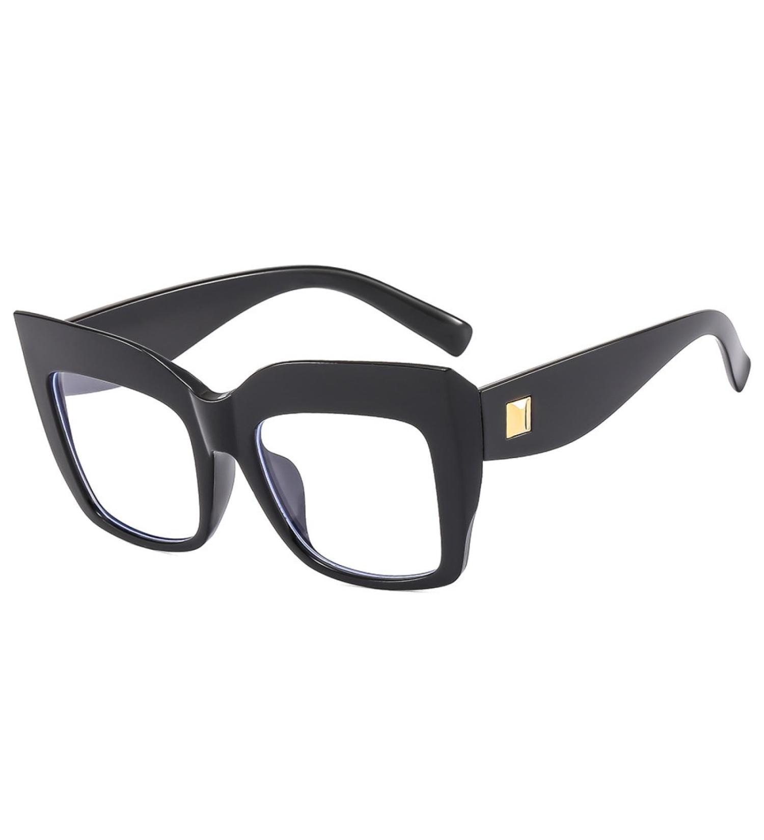 SERONI Large TR90 Square Blue Light Blocking Glasses - Anti-UV Ray Computer & Reading Glasses for Men & Women | 52mm Black Frame - Buy Online on GoSupps.com
