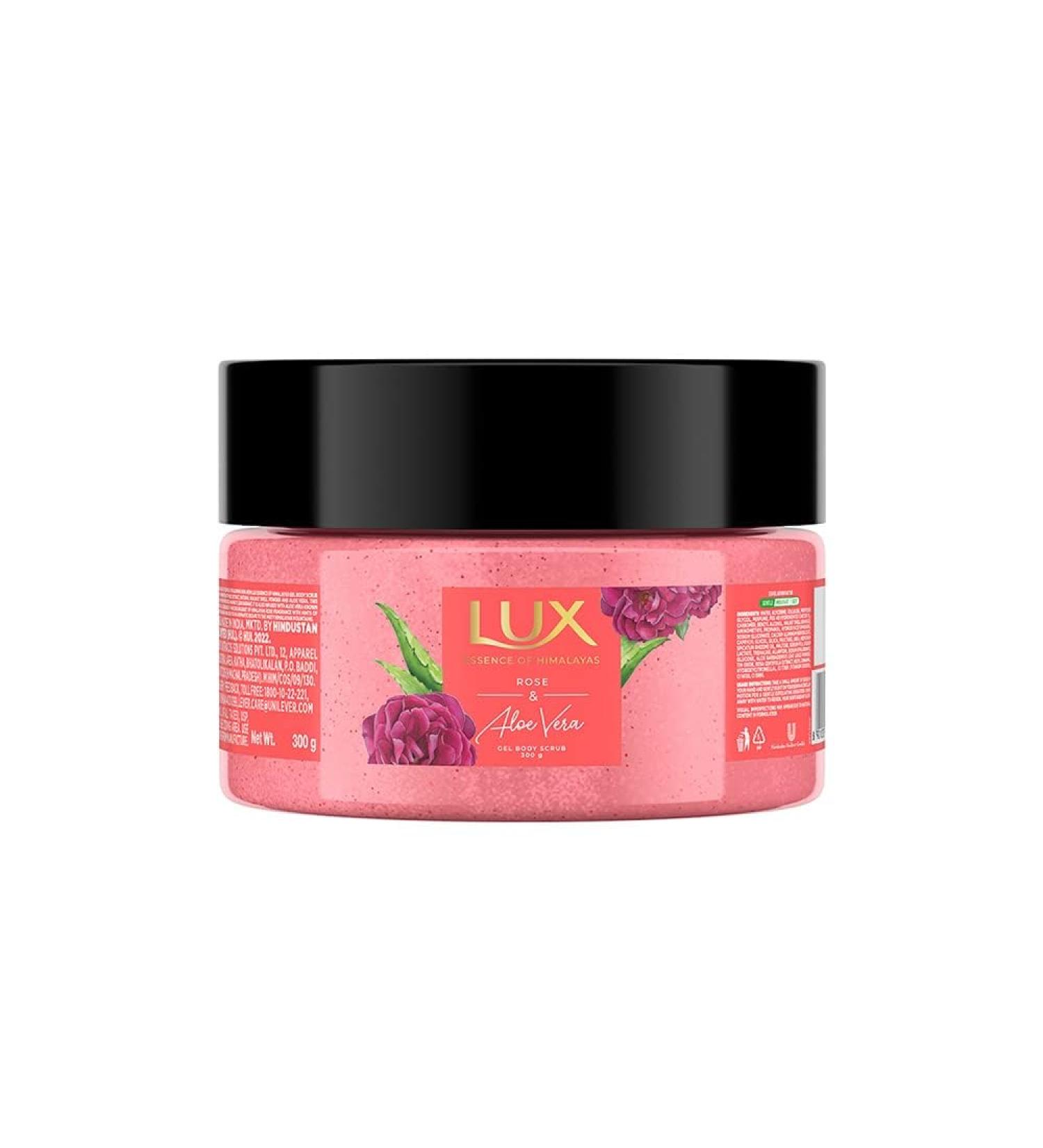L.U.X Rose & Aloe Vera Body Scrub - 300g | Nourishing Exfoliator for Soft Glowing Skin | International Shipping Available - Buy Online on GoSupps.com