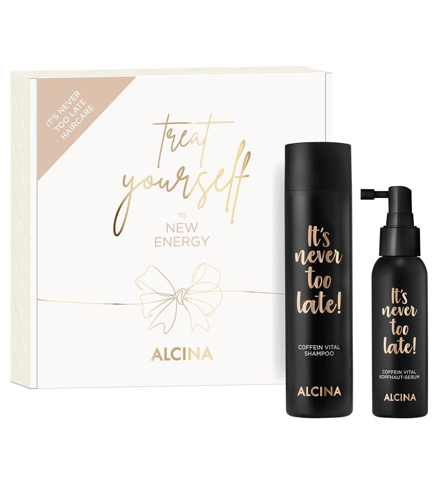 ALCINA Gift Set - Never Too Late Haircare 250ml & 100ml | Strengthen Hair with Caffeine & Panthenol | International Shipping Available - Buy Online on GoSupps.com