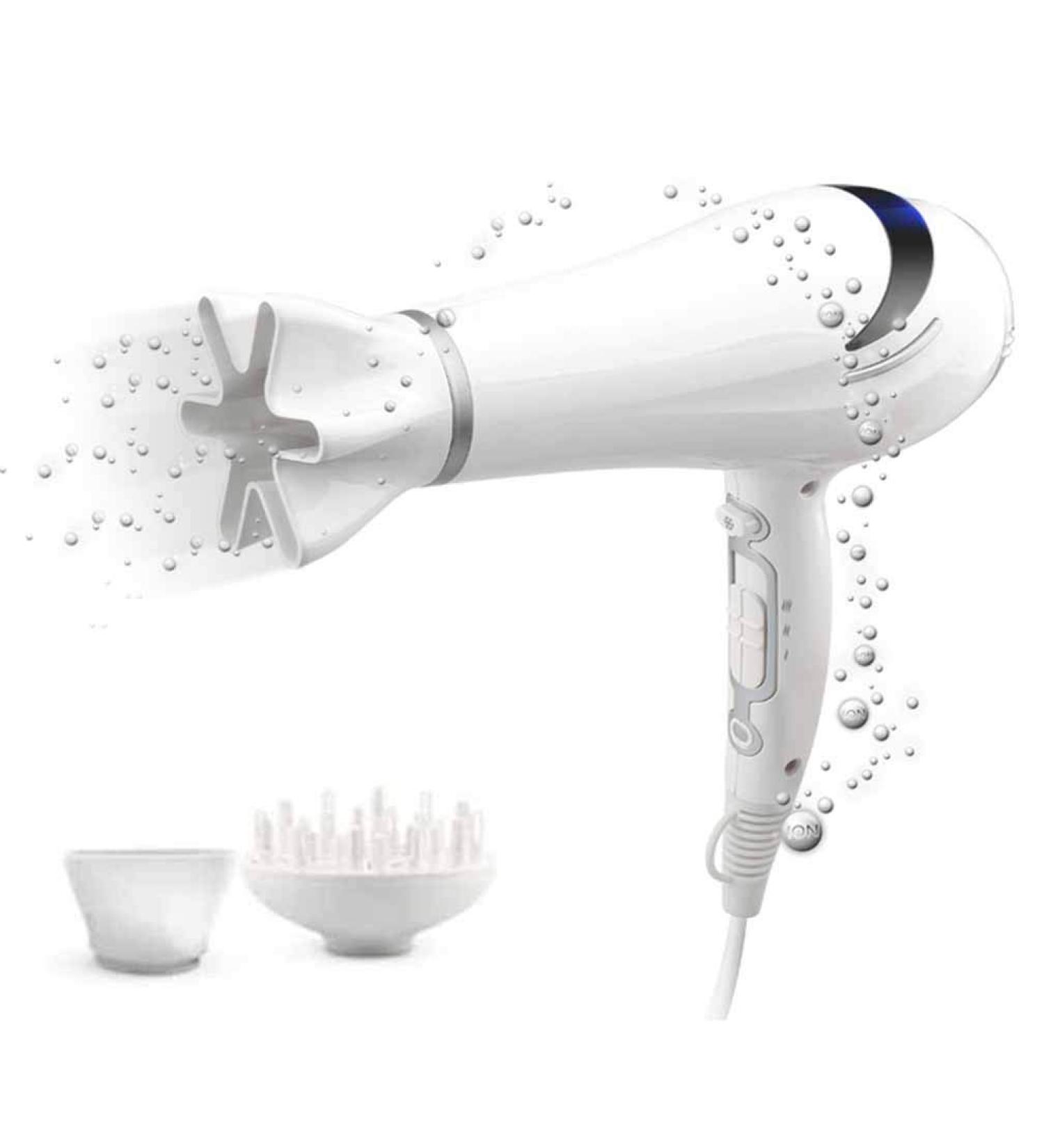 2200W Professional Hairdryer Hair Dryer Salon Hairdryer Ionic Blow Dryer Powerful Fast Drying 3 Heat 2 Speed 1 Cold Wind Button 2 Nozzles and 1 Diffuser Constant Temperature Less Hair Damage - Buy Online on GoSupps.com