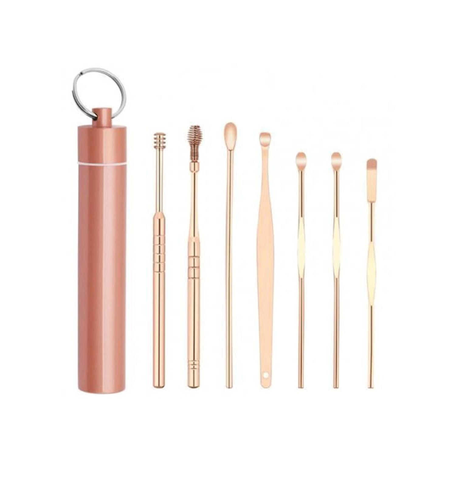 TARVIT Earwax Removal Products - Stainless Steel Earpick Wax Remover & Cleaner Tool (Pink) for Effective Ear Care - Buy Online on GoSupps.com