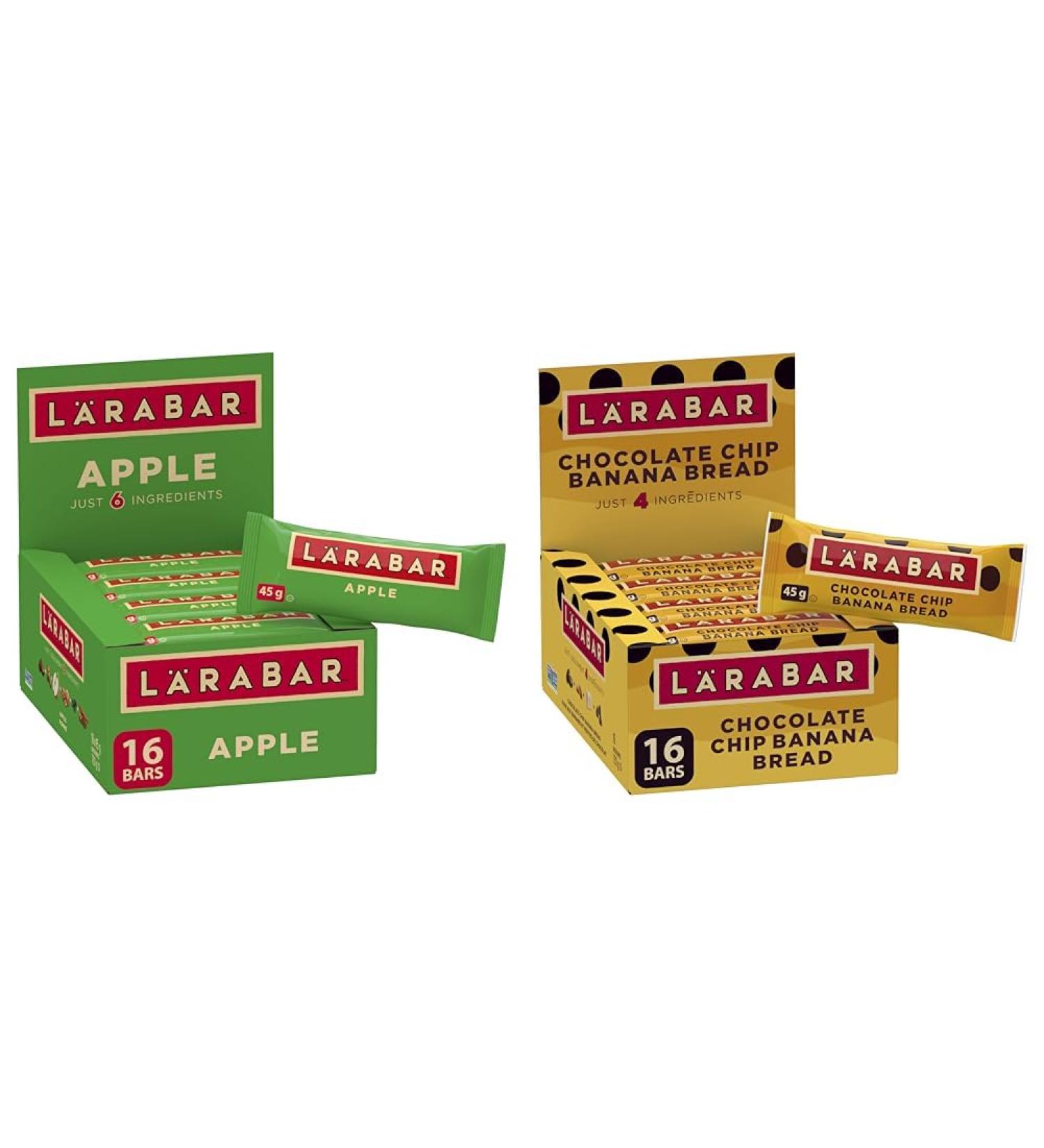 L RABAR Apple Fruit and Nut Energy Bar Pack of 16 Bars Gluten Free Vegan Family Pack Snack & Chocolate Chip Banana Bread Fruit and Nut Energy Bar Pack of 16 Bars - Buy Online on GoSupps.com
