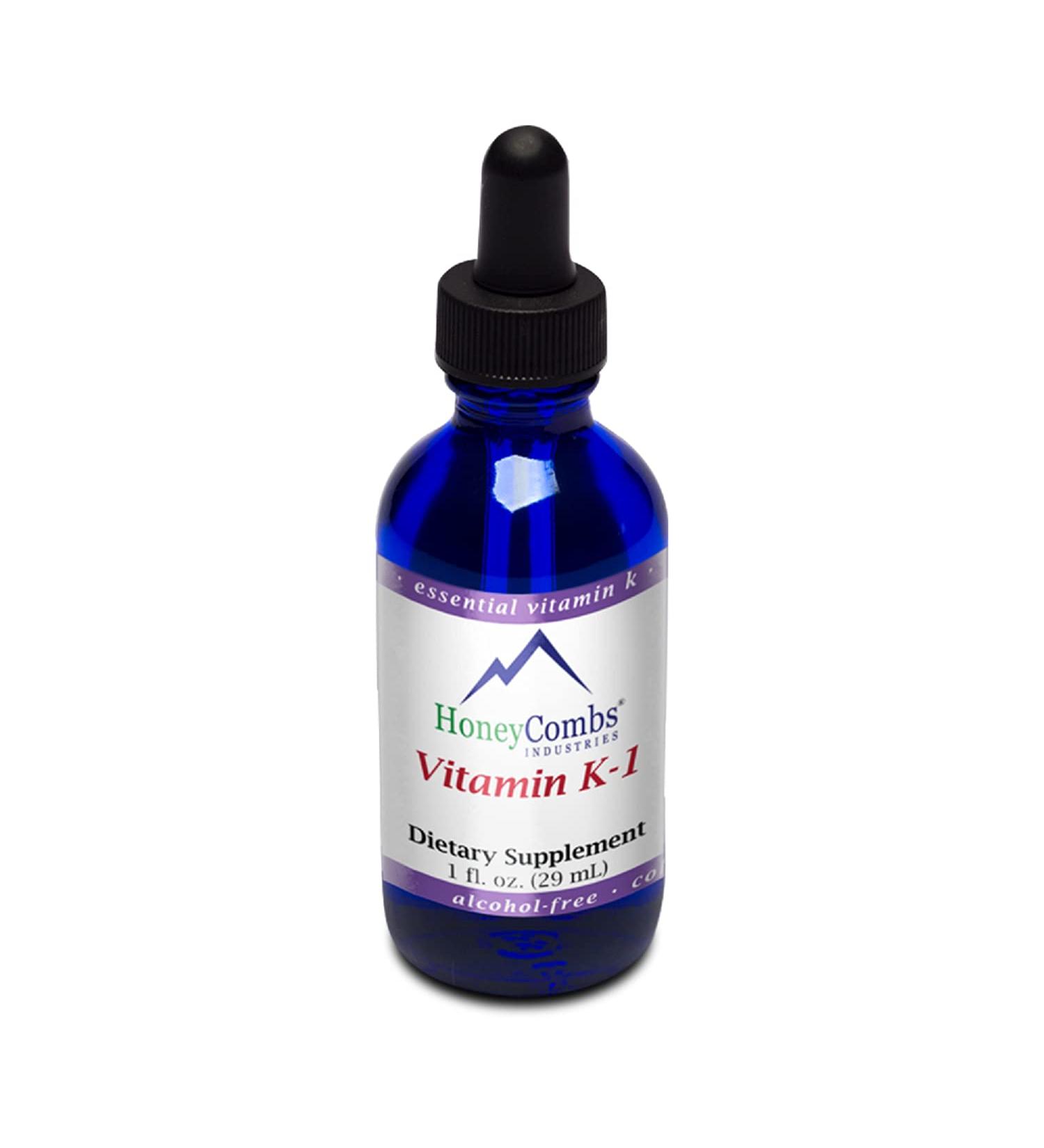 Vitamin K1 Liquid Drops for Skin, Bones & Blood Health - Vegan & Non-GMO 1 Fl Oz - Buy Online on GoSupps.com