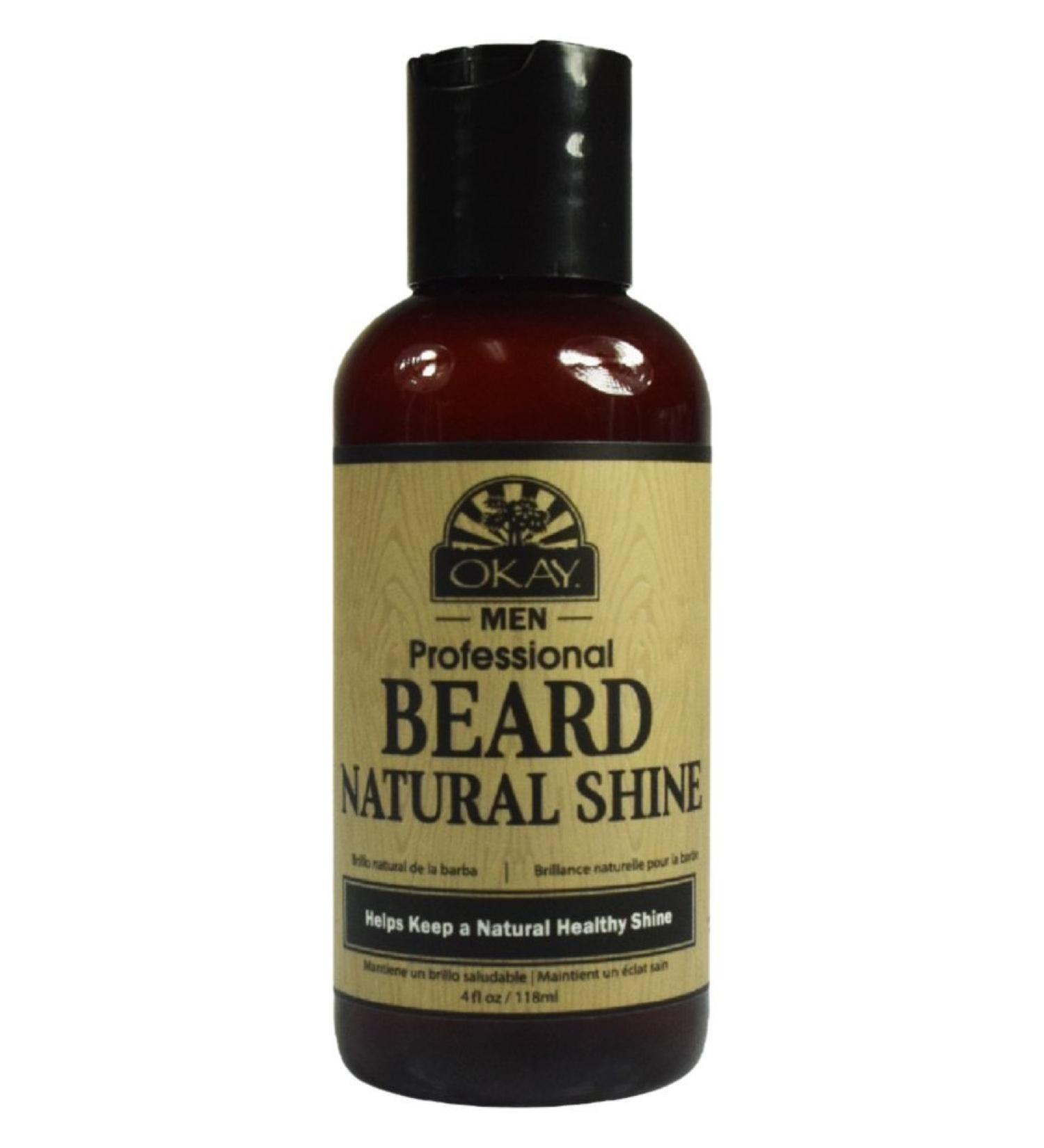 OKAY MEN BEARD NATURAL SHINE 4oz / 118ml
