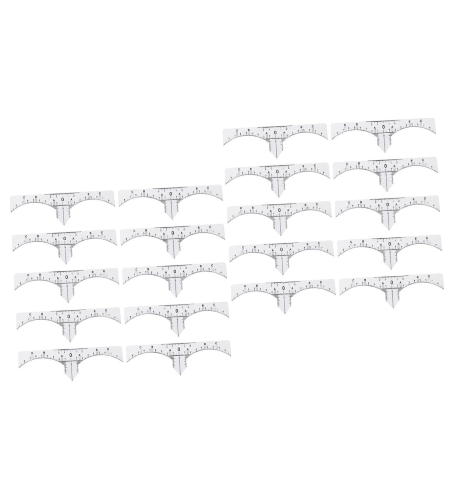 NOLITOY 20 Pcs Eyebrow Guide Measure Tool Microblading Eyebrow Ruler Artifact Disposable - Buy Online on GoSupps.com