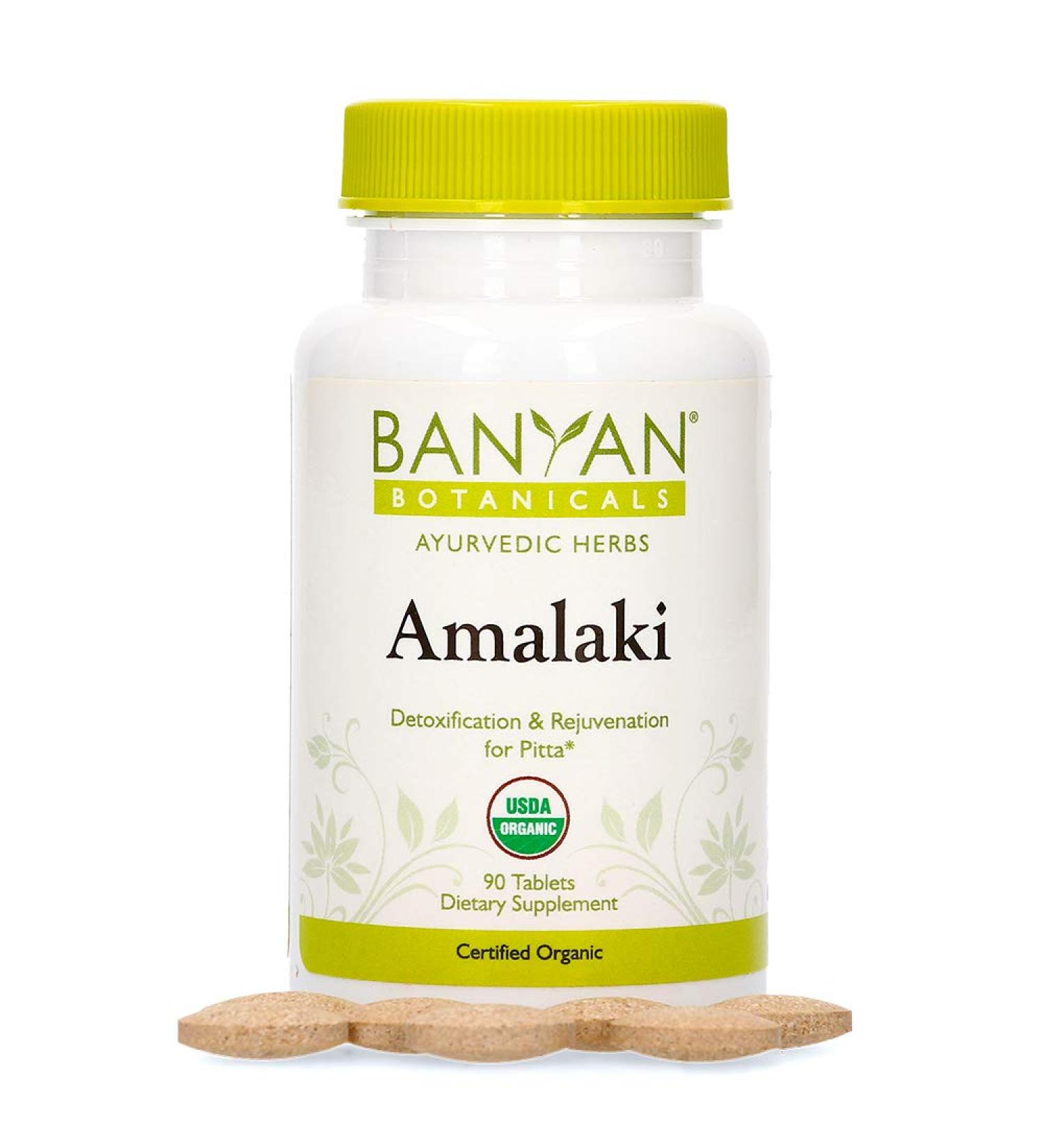 Banyan Botanicals Amalaki Tablets - Organic Amla Supplement for Immune Support & Healthy Energy - 90 Tablets | Non-GMO, Vegan - Buy Online on GoSupps.com