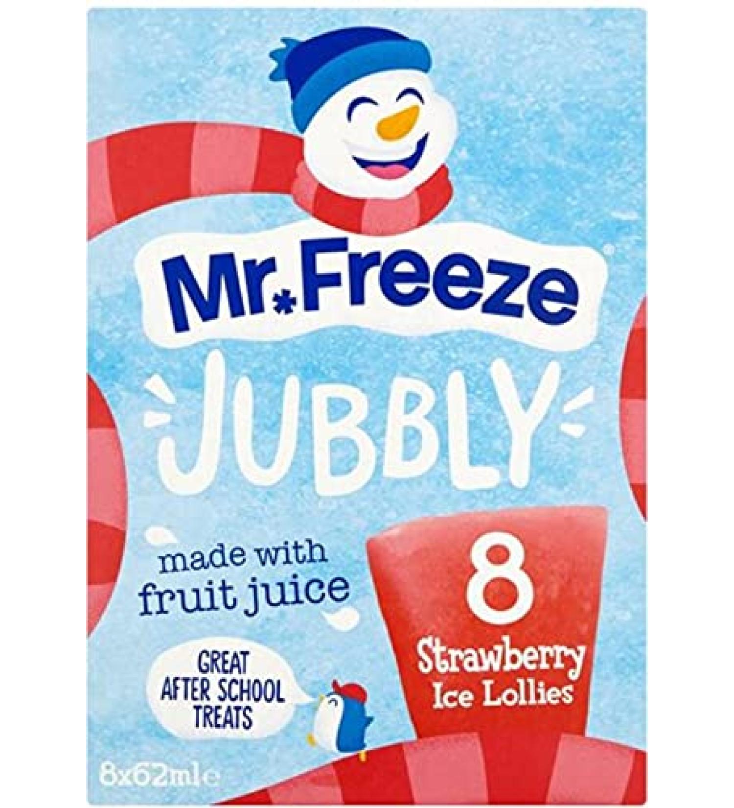 Jayne & Jerry Mr Freeze Jubbly Strawberry Lot de 2 8 x 62 ml
