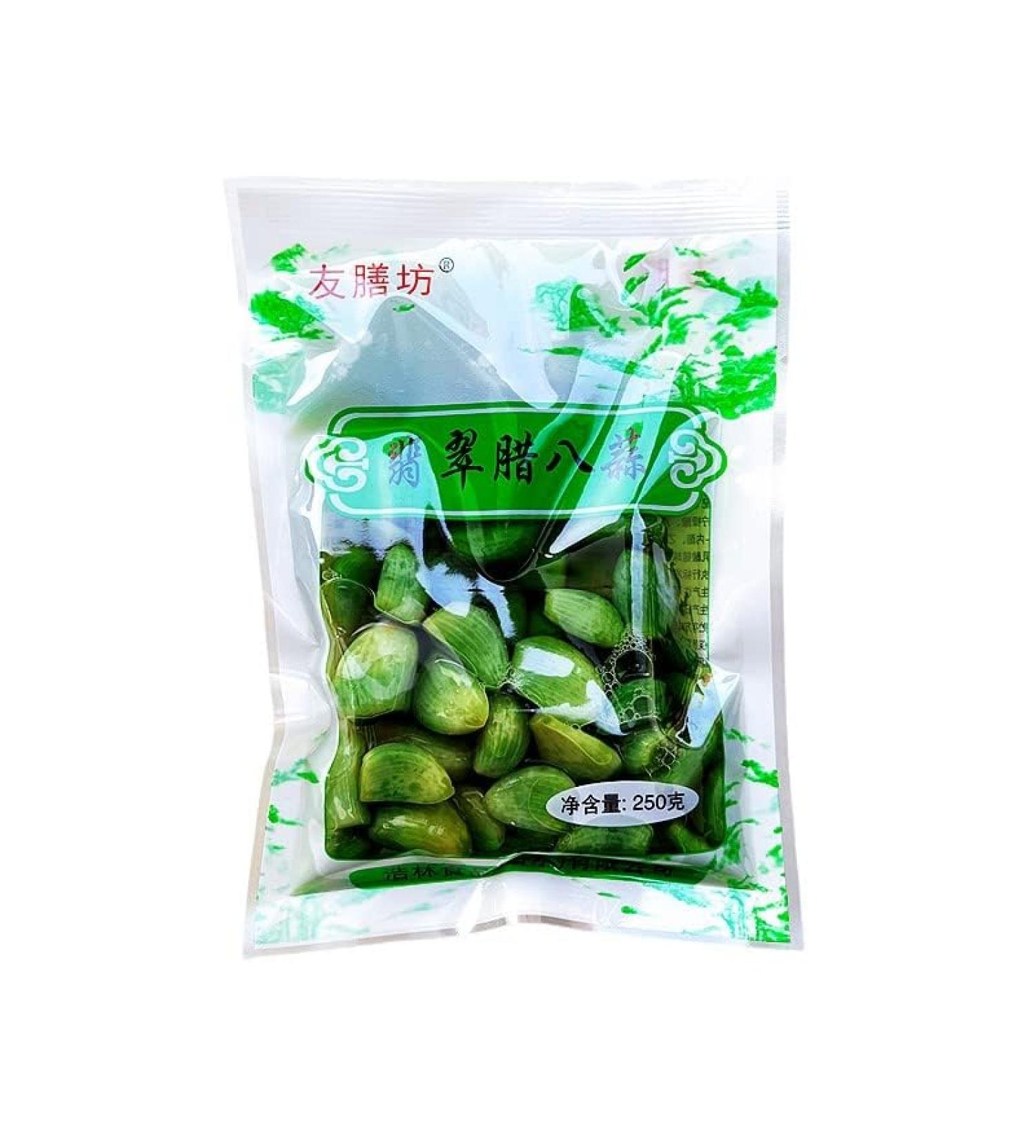 LABA Garlic 50/250/400/500g/bag Delicious Sweet and Sour Garlic Green Garlic Shandong Garlic Handmade Jade Vinegar Pickled Garlic Vegetable Pickles Chinese Style Snacks (250g 1bag) 250g 1bag - Buy Online on GoSupps.com