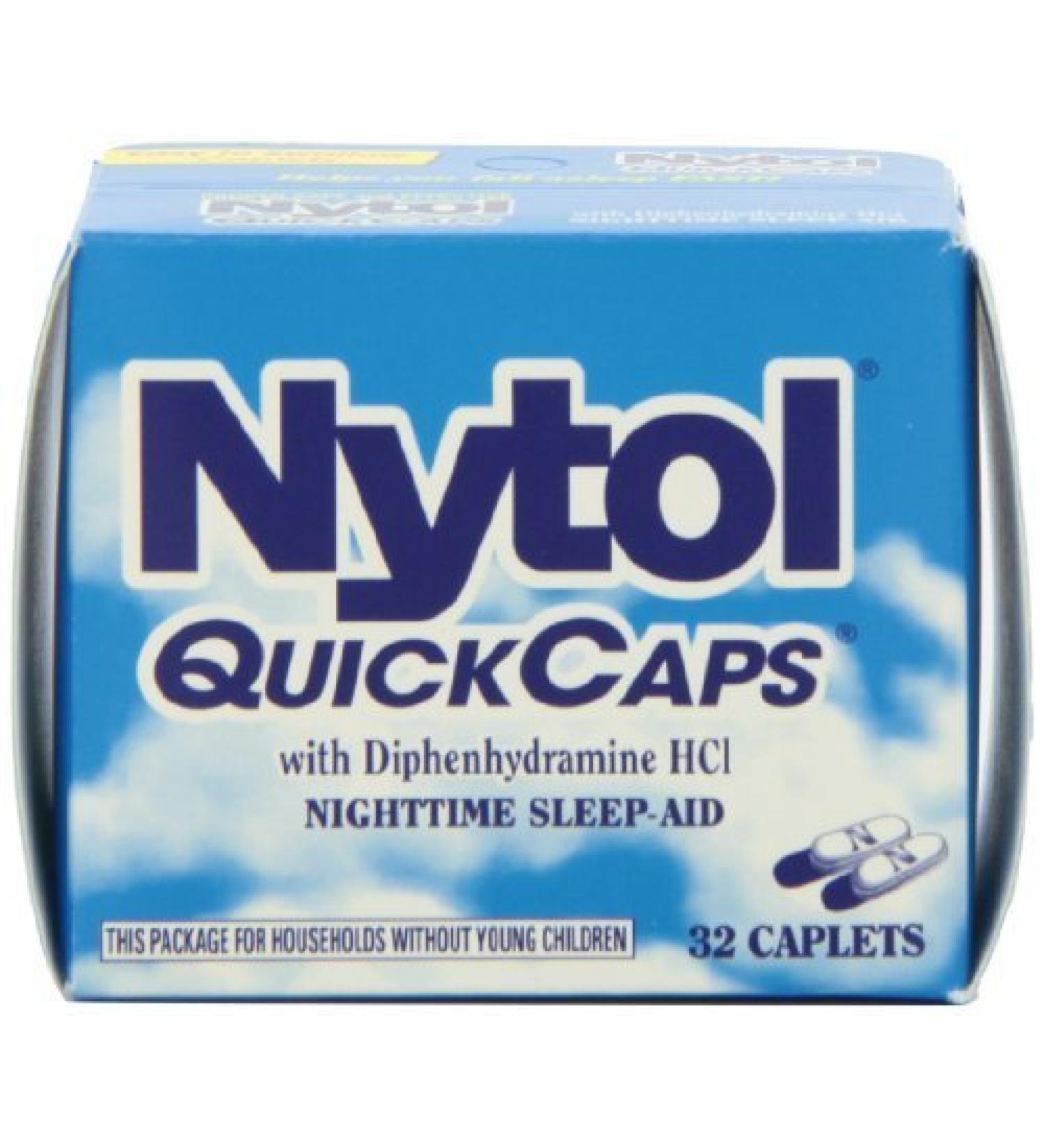 Nytol Nighttime Sleep Aid Quick Capsules 32 Count (Pack of 3)