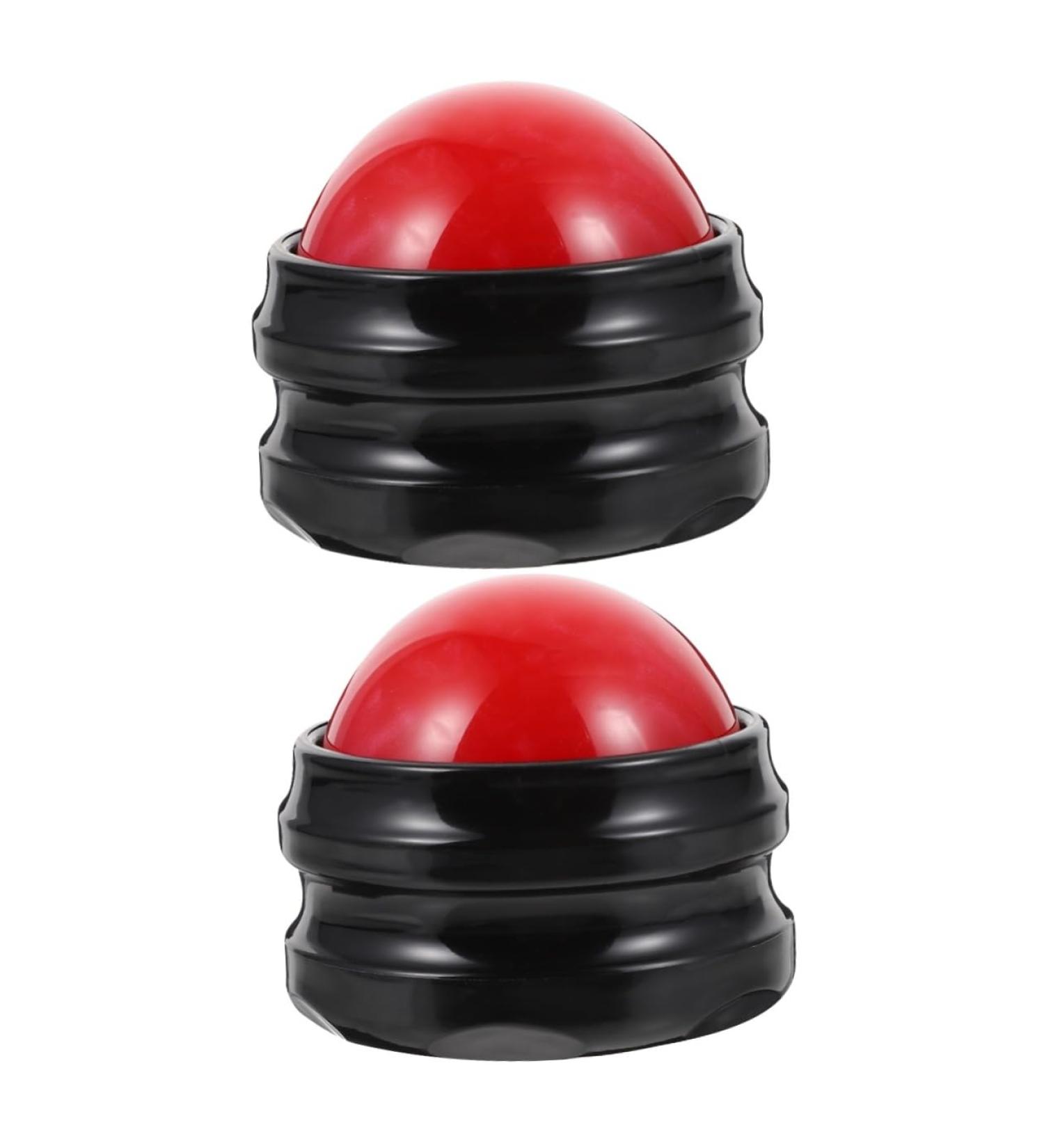 Magiclulu 2-Pack Massage Globe & Lacrosse Balls - Muscle Relief Self-Massage Yoga & Fitness Tool - Red - Buy Online on GoSupps.com