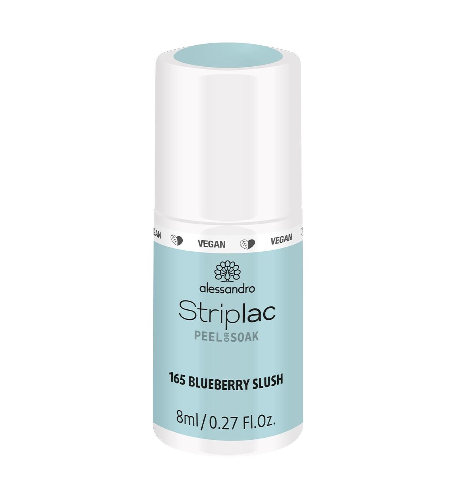 Alessandro Striplac UV Nail Polish Blueberry Slush - Gentle Long-Lasting Peel-Off Technology - Vegan & Cruelty-Free - 8ml - Buy Online on GoSupps.com