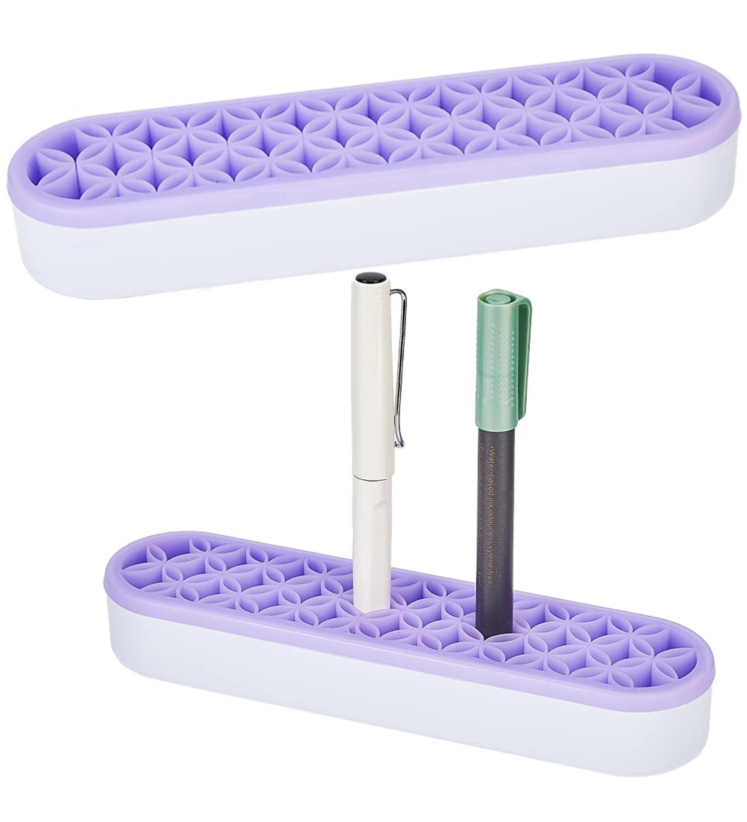 GORGECRAFT Silicone Makeup Brush Holder Organizer - Purple | Multipurpose Cosmetic Storage Box for Sewing Craft Tools - Buy Online on GoSupps.com