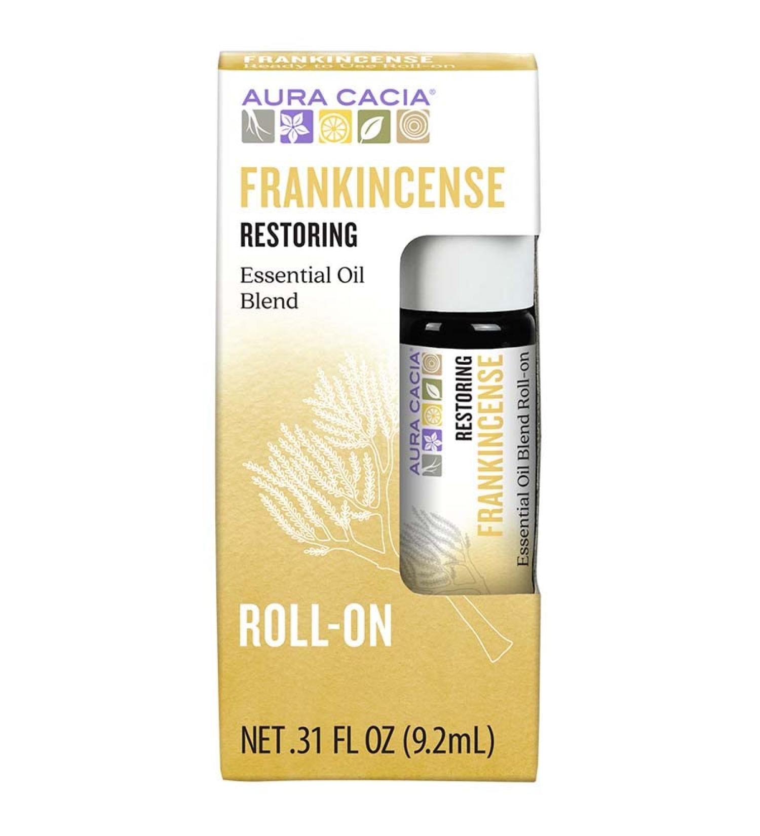 Aura Cacia Frankincense Roll-On | Purity Tested | 9.2ml Essential Oil - Buy Online on GoSupps.com
