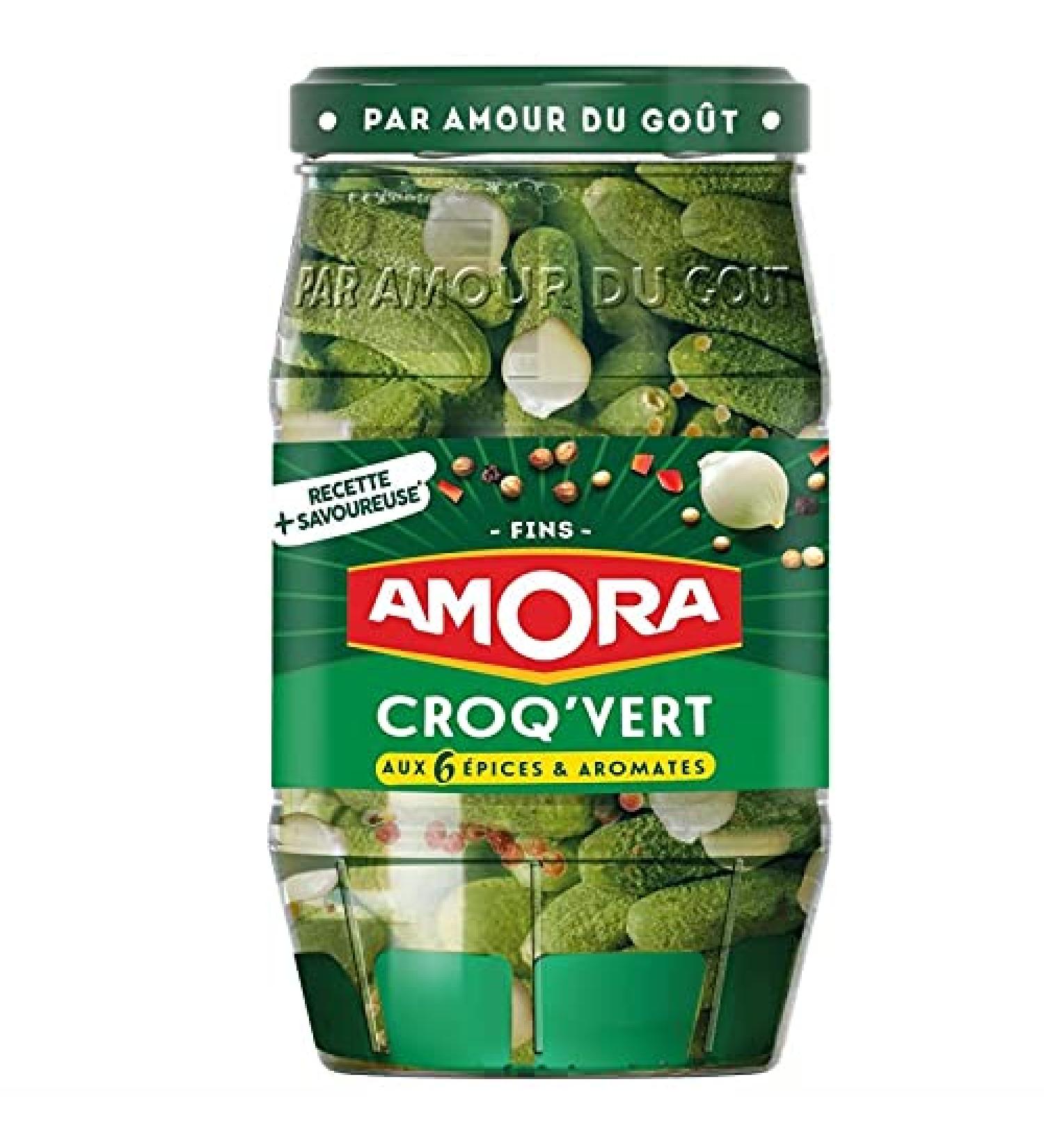 AMORA - Croq'Vert Fine Pickles Jar 540G - Pack of 3 - Special Offer - Buy Online on GoSupps.com