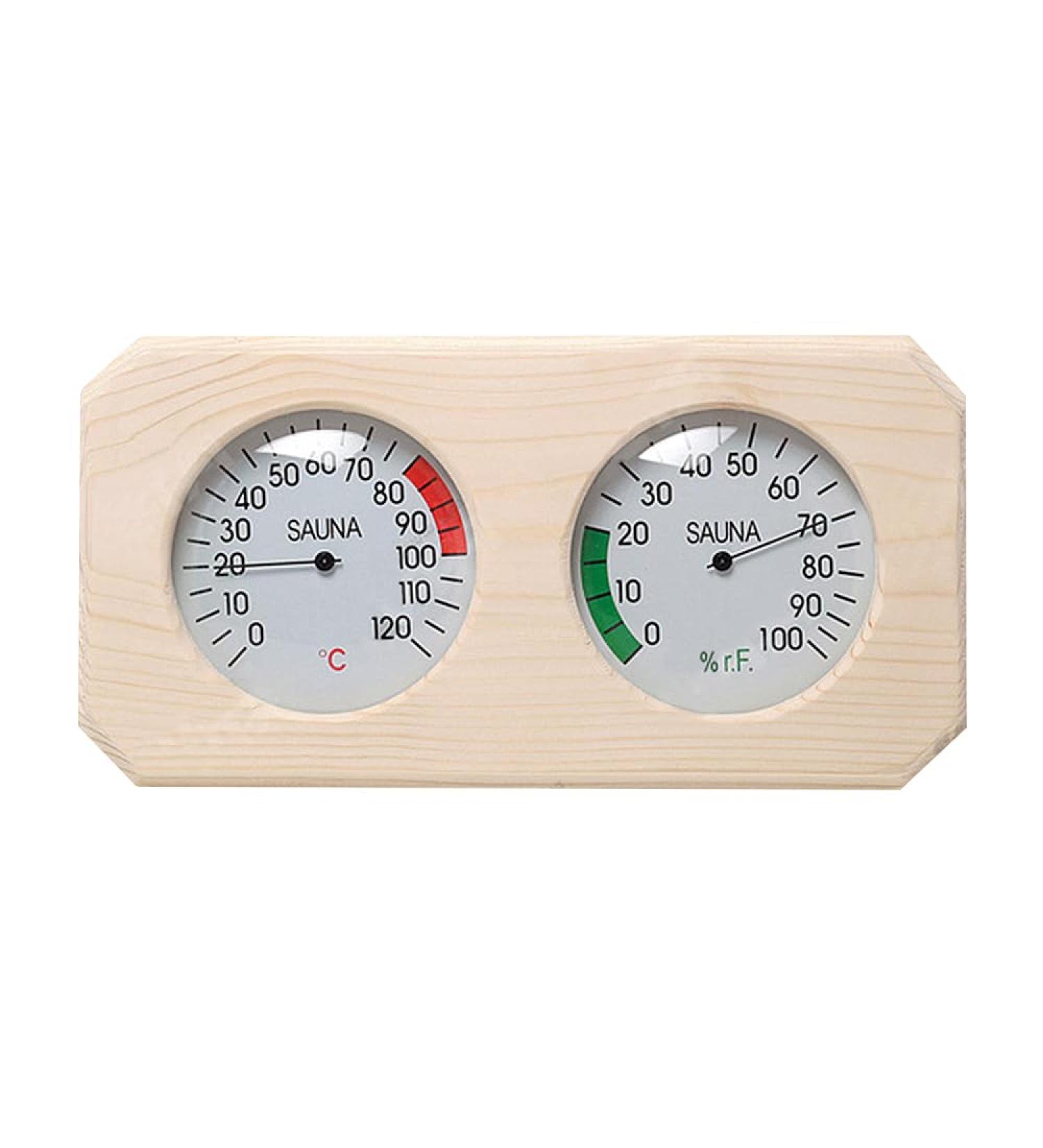 Fivtsme 2 in 1 Sauna Thermometer Hygrometer High-Quality Heat-Resistant Sauna Accessories for Accurate Temperature & Humidity - Buy Online on GoSupps.com