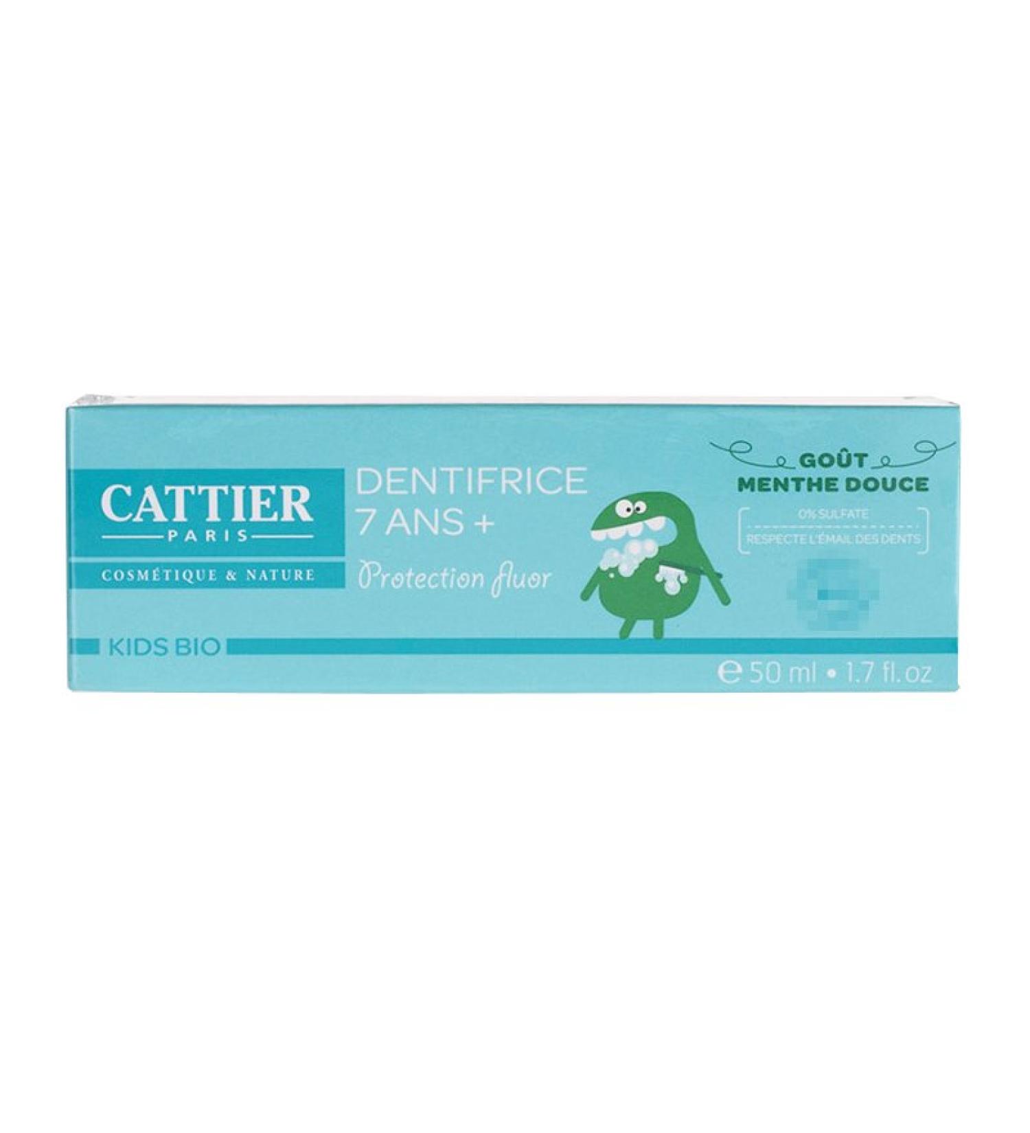 Cattier Kids Bio Toothpaste 7 Years+ | Natural Eco-Friendly Oral Care for Children - 50ml International Shipping - Buy Online on GoSupps.com