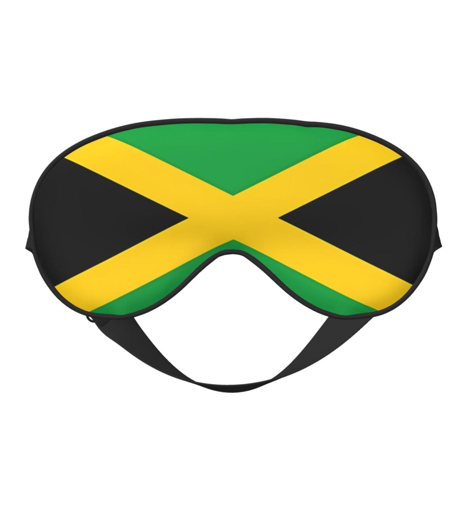 Jamaica Flag Eye Mask - Soft Adjustable Sleep Mask for Men & Women - Perfect Nighttime Comfort - Buy Online on GoSupps.com