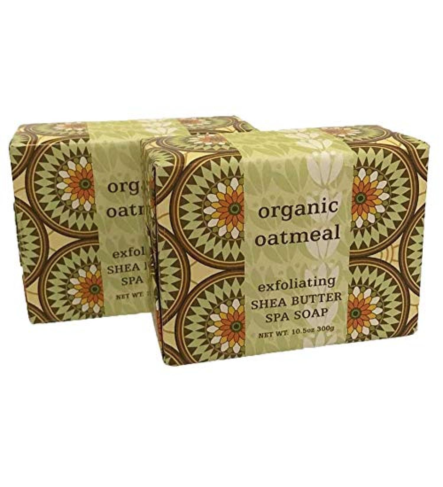 Greenwich Bay Trading Company Set of Two 10.5 oz Shea Butter Soap Bars (Organic Oatmeal)