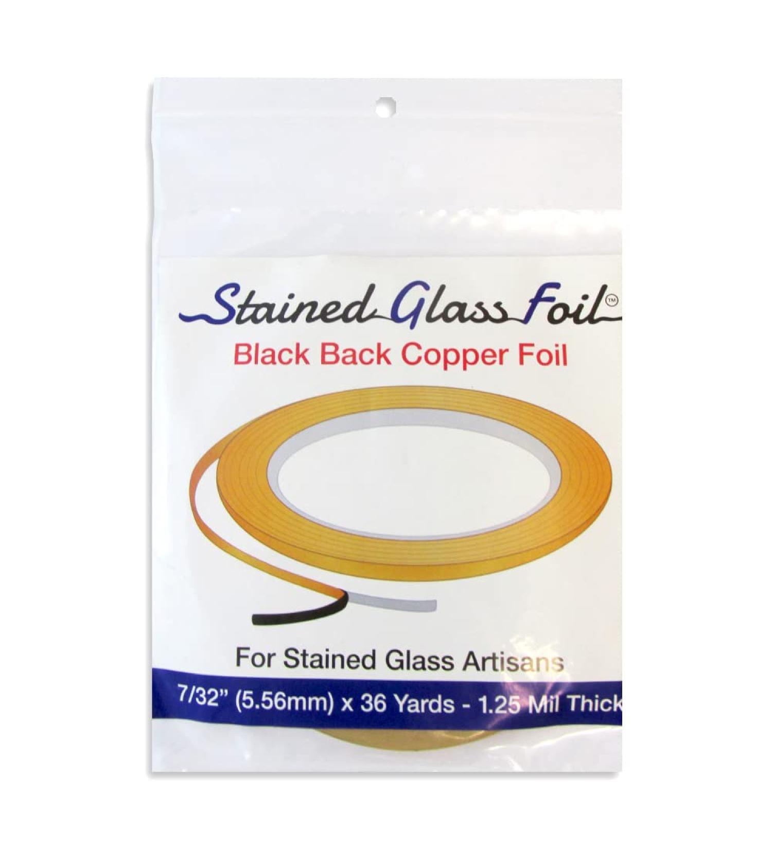 Stained Glass 7/32 Copper Foil - Black Back - 1.25 Mil Thick | Premium Quality - Buy Online on GoSupps.com