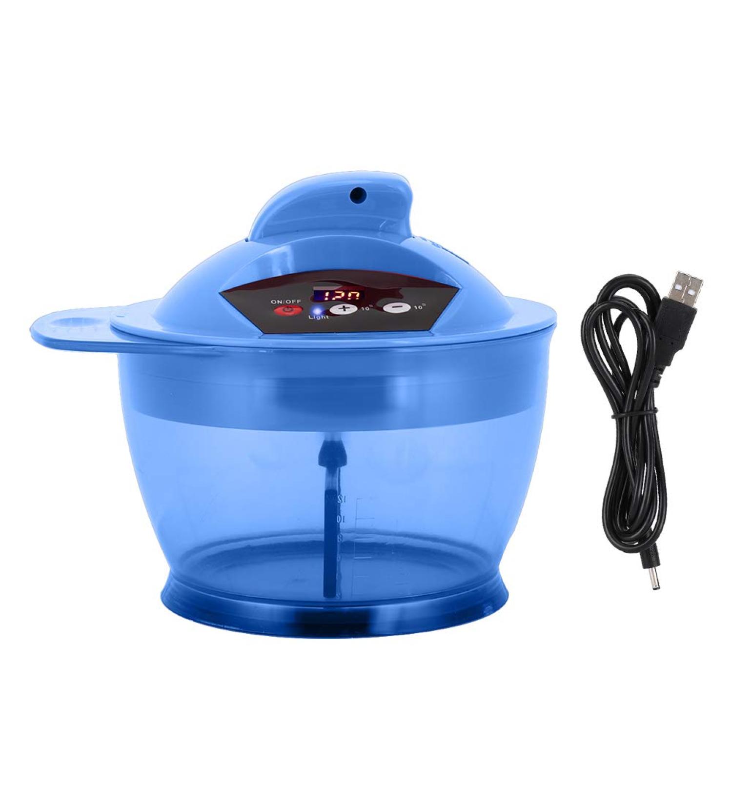 Electric Hair Coloring Bowl - Automatic Mixer Blender for Hair Dye Cream - Blue - Buy Online on GoSupps.com