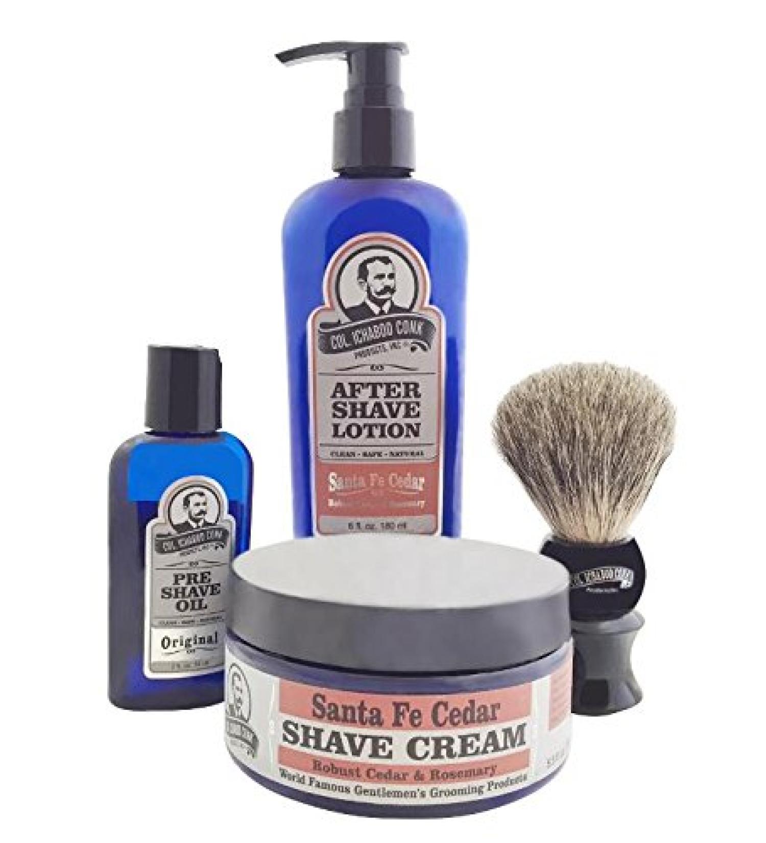 Colonel Conk Model 4011 Santa Fe Cedar 4pc Shave Kit with Brush - Premium Men s Grooming Set for Smooth Shaves - Buy Online on GoSupps.com