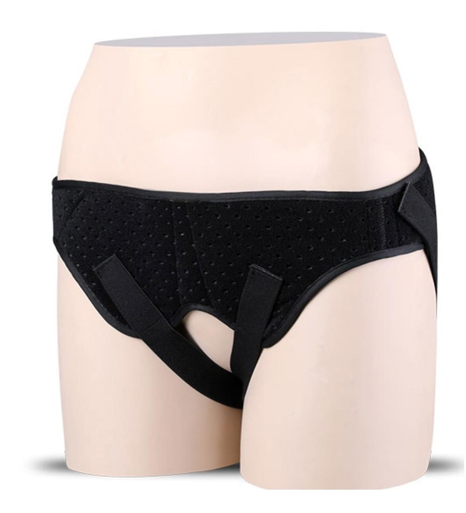 Inguinal Hernia Belt for Women - Adjustable Abdominal Support Anti-Stretching Fixation (Small) - Black - Buy Online on GoSupps.com