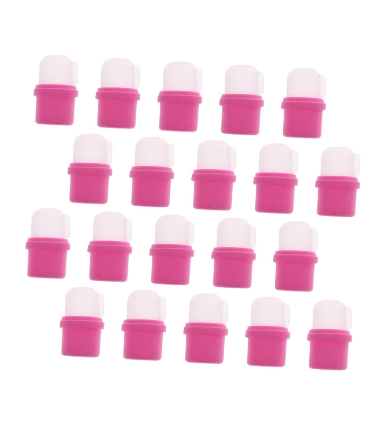 FRCOLOR Lot de 20 Couvre-ongles en Silicone Rose pour Dissolvant Protection Doigts Taille Unique Accessoires Nail Art Professionnels pour Manucure Domicile et Salon - Buy Online on GoSupps.com