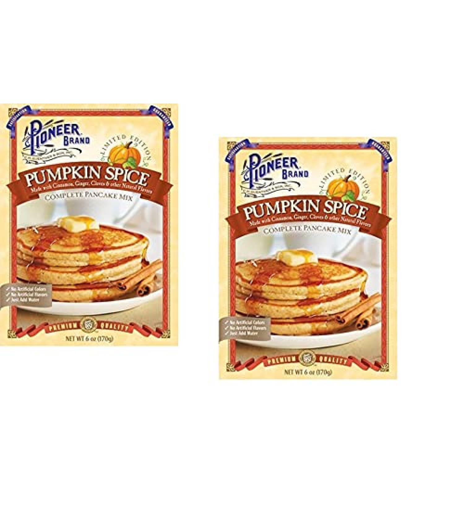 Pioneer Brand Limited Edition Pumpkin Spice Pancake Mix 6 oz (Pack of 2)