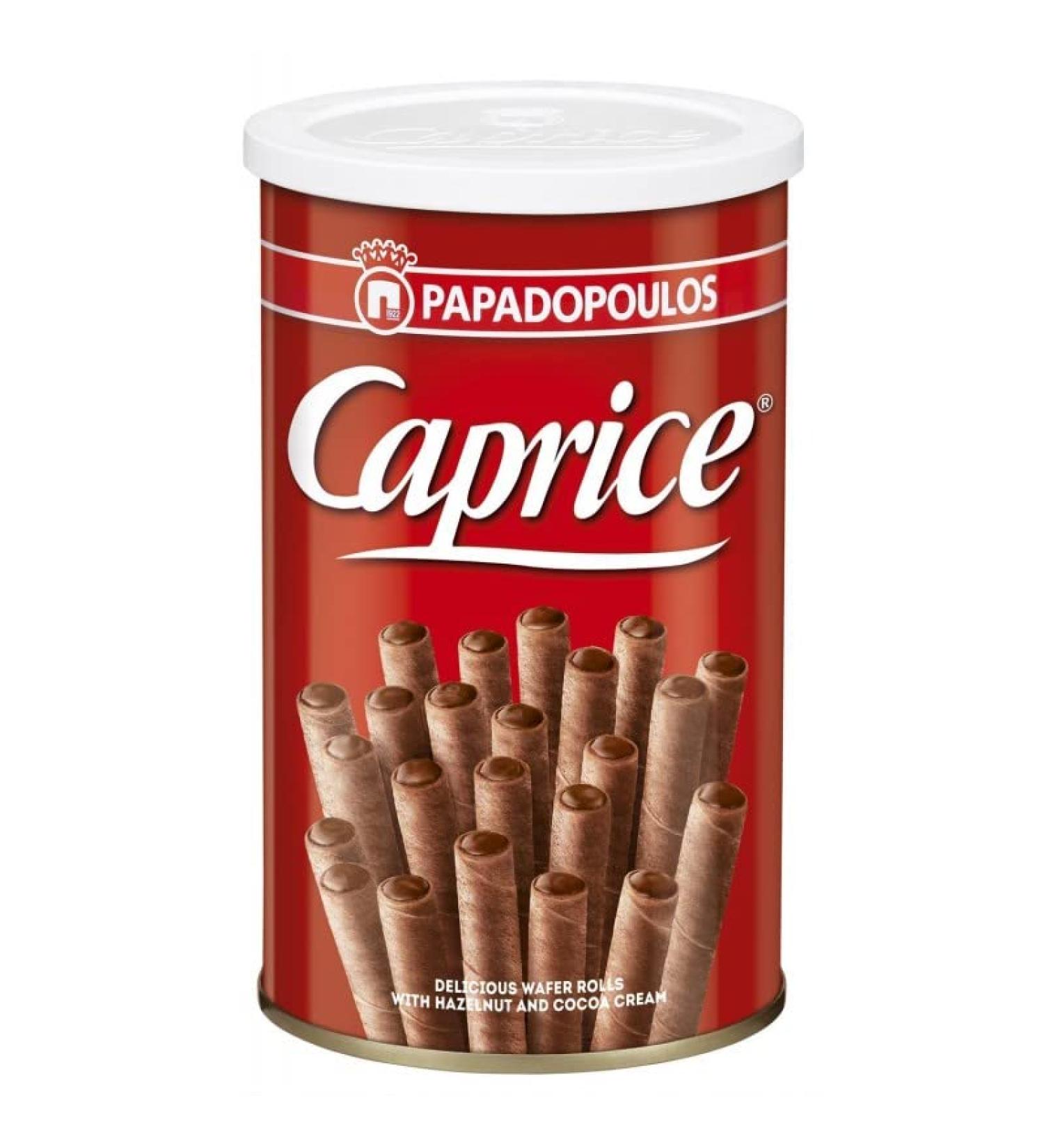 PAPADOPOULOS | Caprice Rolled Wafers Filled With Hazelnut Cream And Cocoa 115G | Lot Of (3) | free shipping