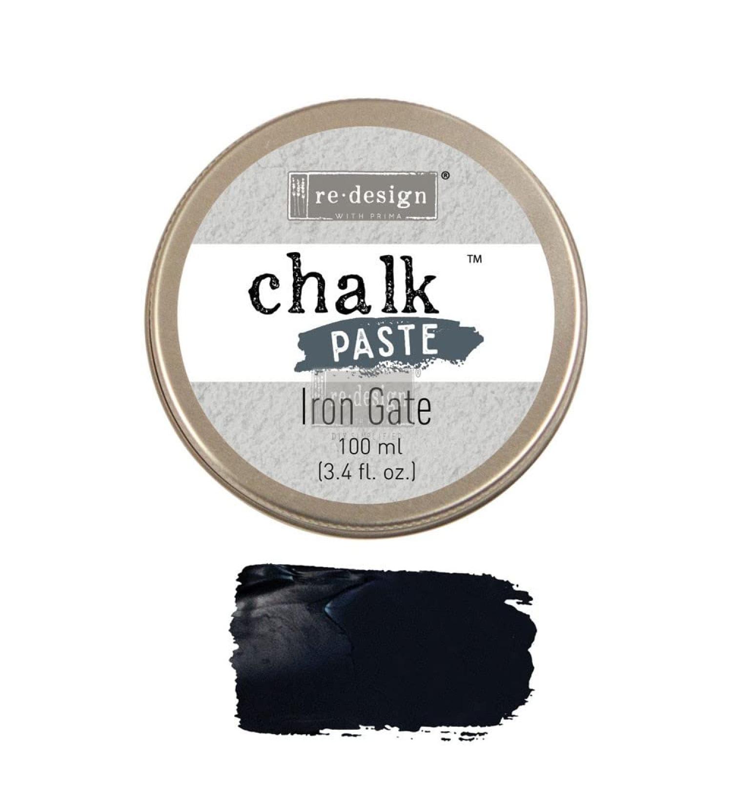 Redesign Chalk Paste 3.4 Fl. Oz. - Iron Gate Paint for Fabric, Wood, Silk Screen Stencils - Ideal for Home Decor, T-Shirt Printing - Memorial's Day & Mother's Day Gifts - Buy Online on GoSupps.com