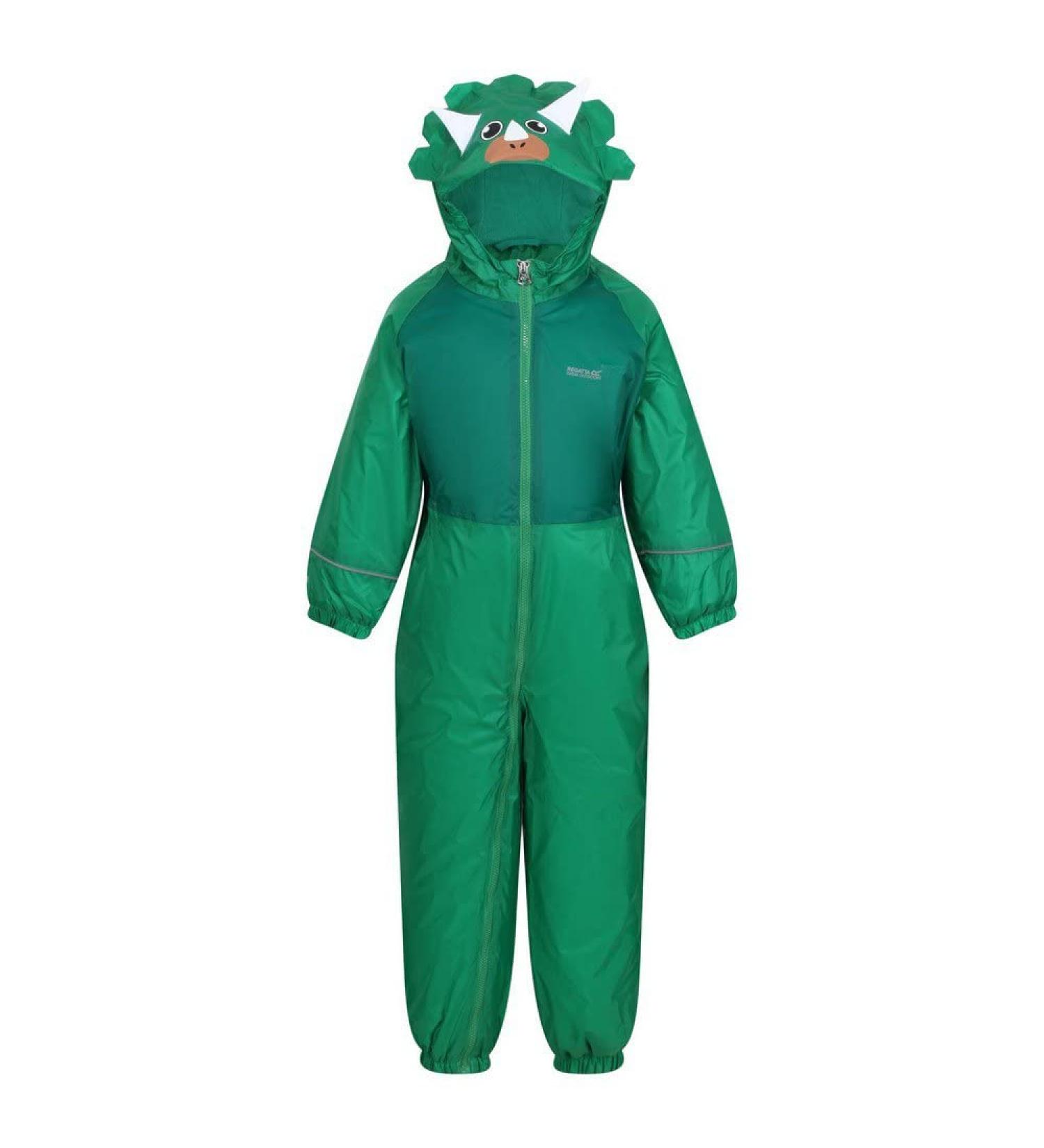 Regatta Kids Mudplay III Waterproof Insulated Animal All-in-one Suit 4 Years - Jelly Bean Dinosaur - Buy Online on GoSupps.com
