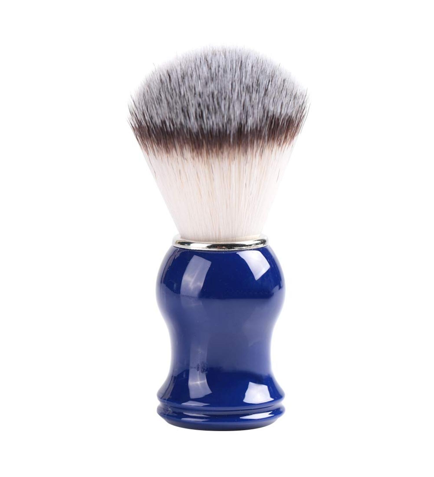 Handmade Pure Badger Hair Shaving Brush for Men | Safe & Eco-Friendly | Nylon Wool Blue Handle - Buy Online on GoSupps.com
