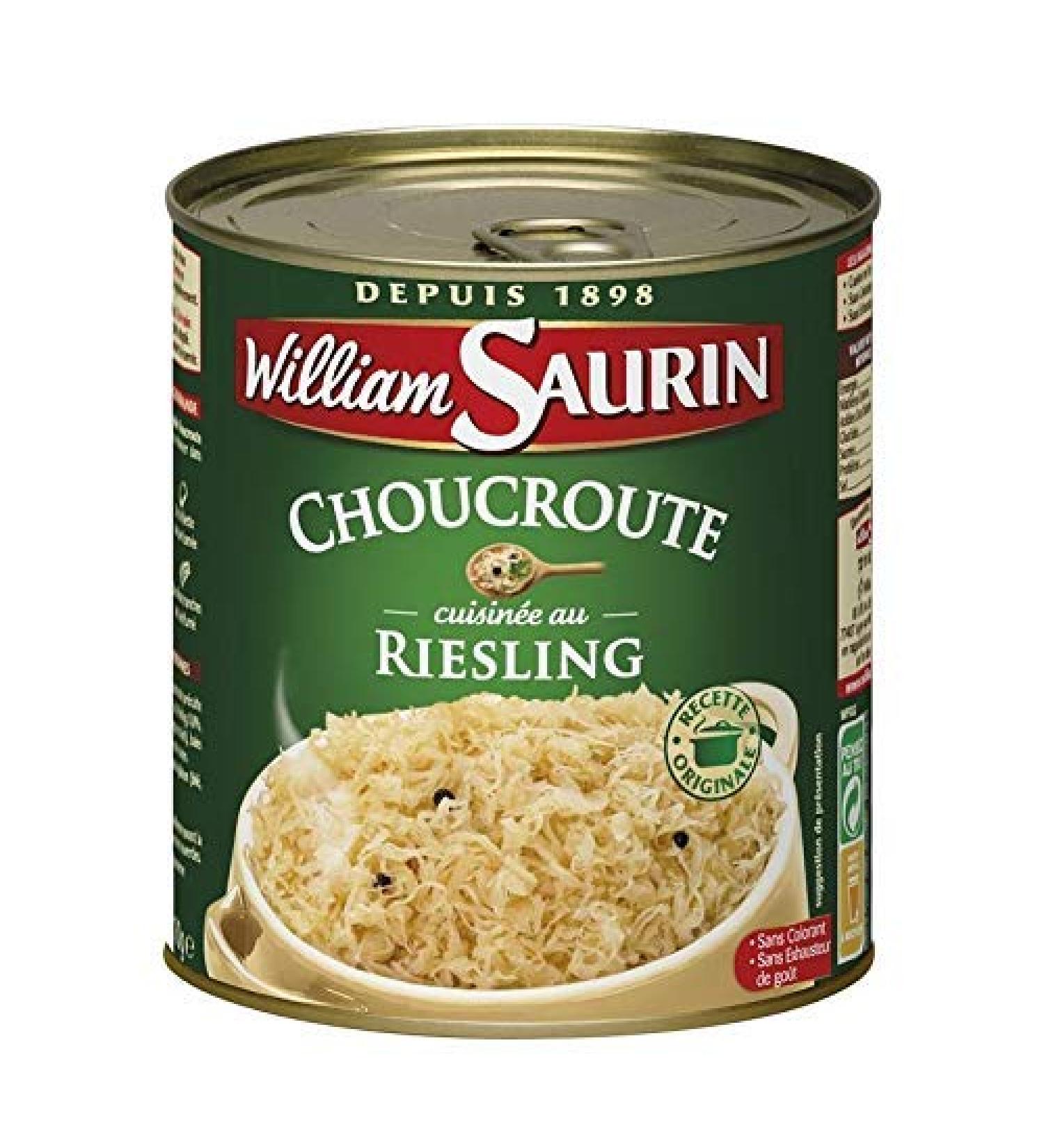 William Saurin Sauerkraut with Riesling 810 g (Pack of 4)