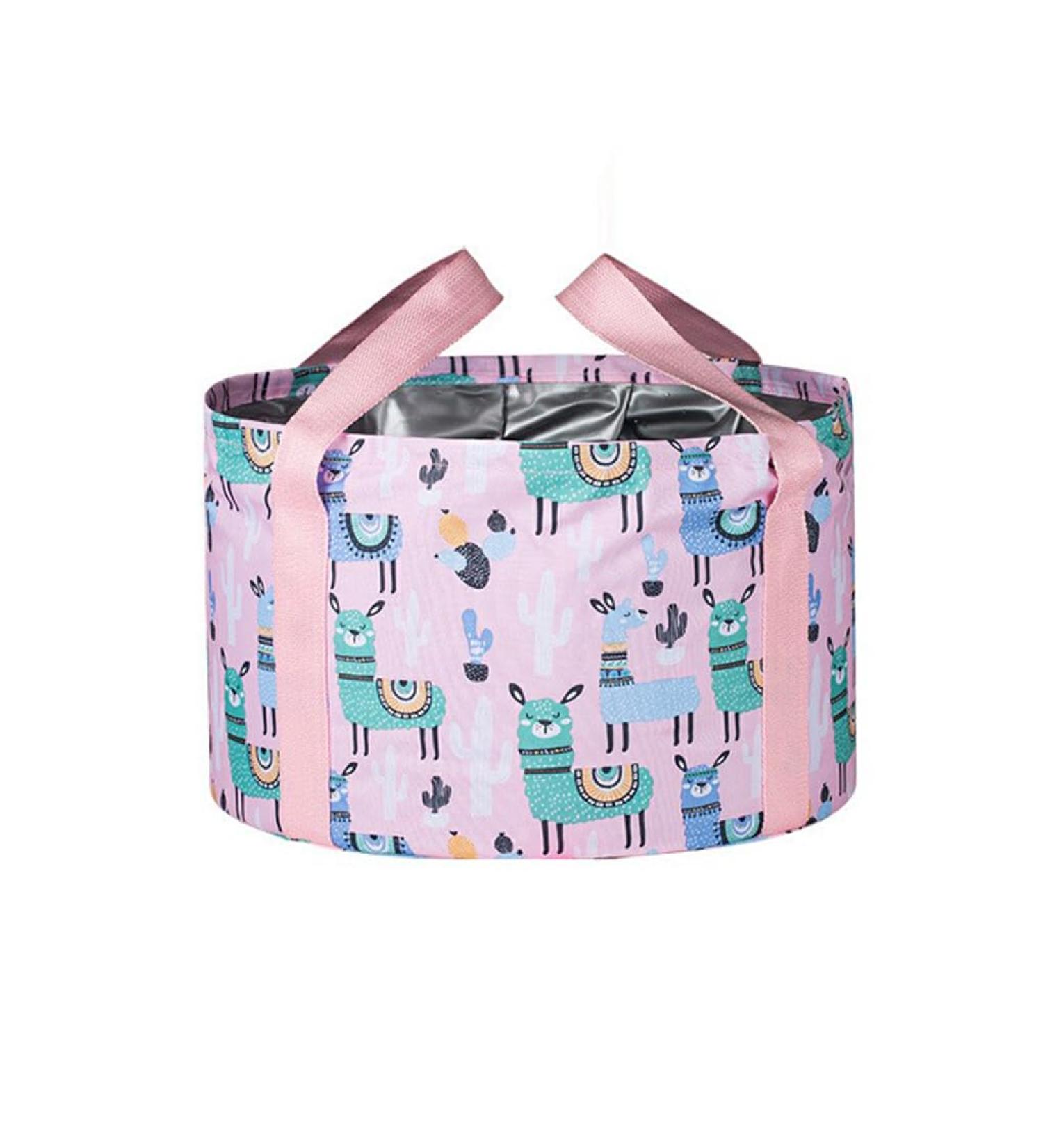 Foldable Waterproof Foot Bath Basin - Portable Feet Spa for Travel & Camping - Pink Wash Basin - Buy Online on GoSupps.com