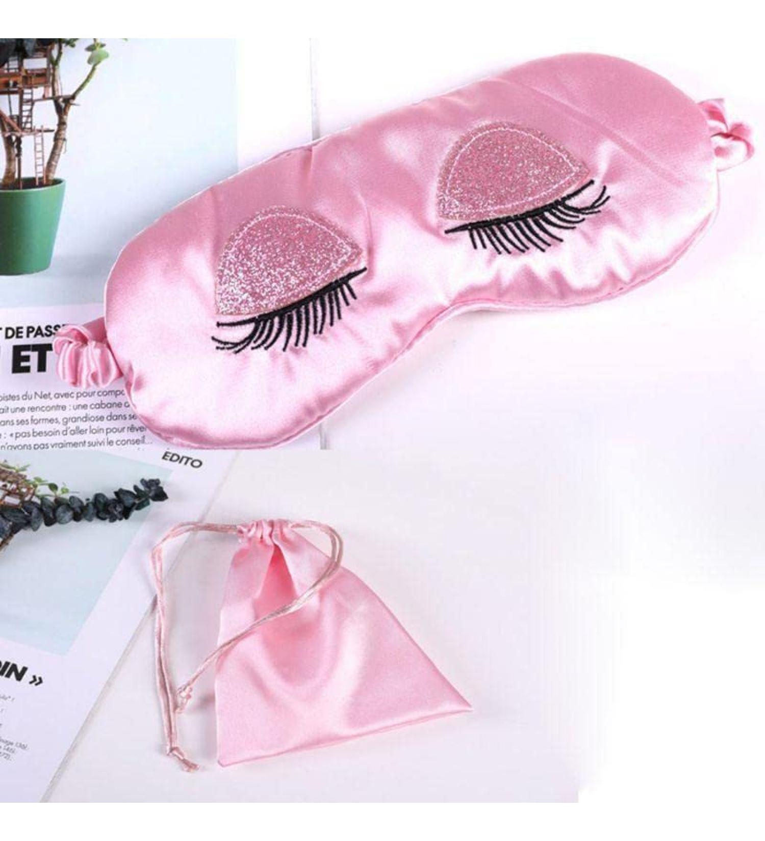 Premium Satin Eye Mask for Sleeping | Soft Silk Sleep Mask for Women & Girls | Breathable Travel Eyeshade with Elastic Strap - Buy Online on GoSupps.com