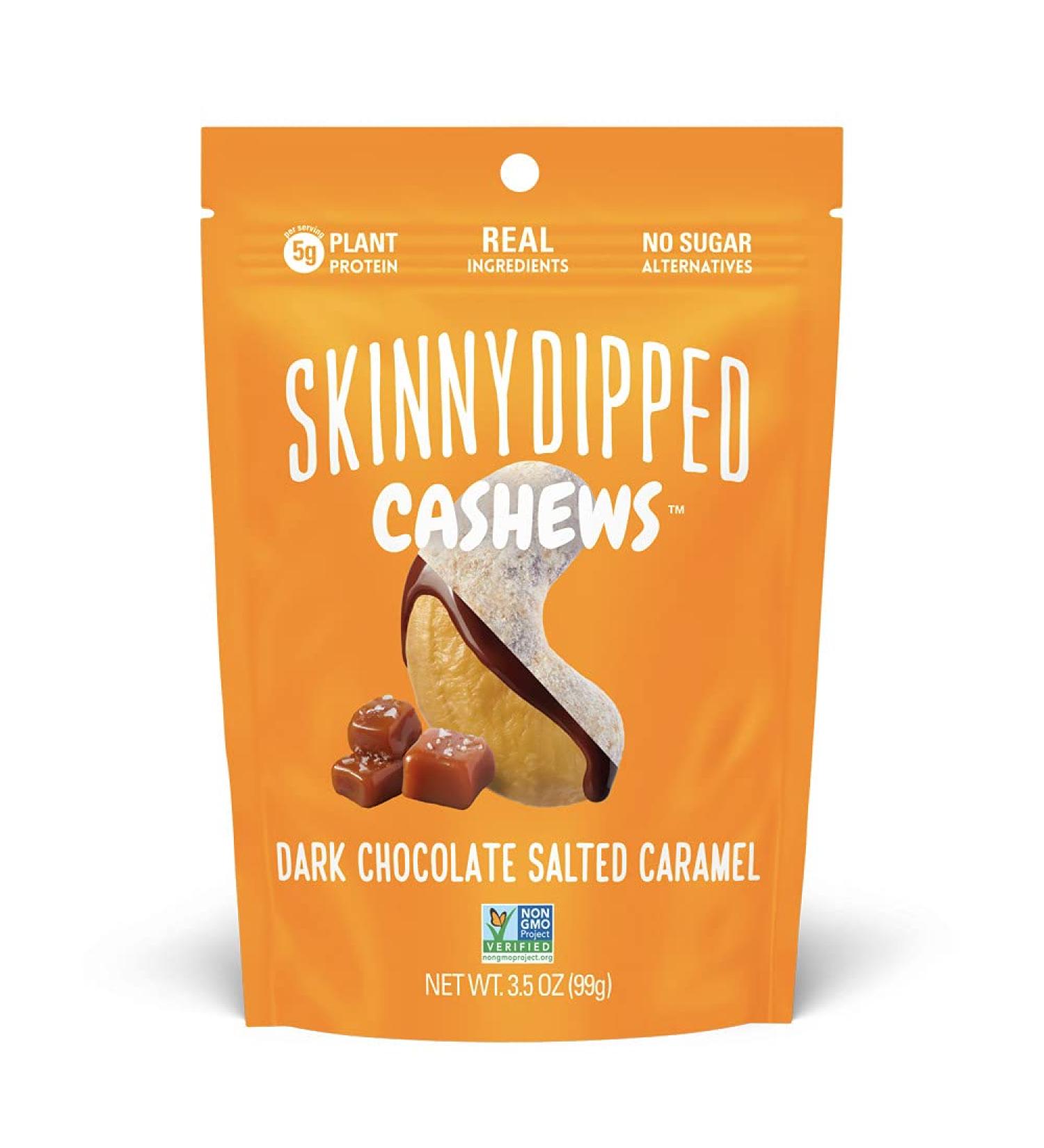 SkinnyDipped Skinny Dipped Cashews Dark Chocolate Salted Caramel 3.5 oz (99g) - Buy Online on GoSupps.com