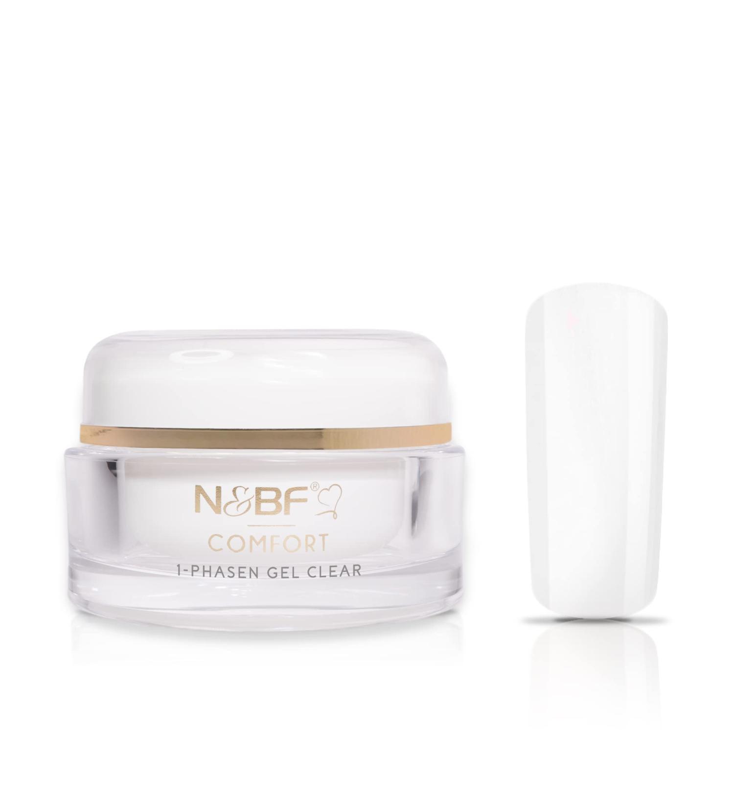 N&BF UV+LED 1-Phase Gel | Professional 3-in-1 Nail Gel | Comfort Line Clear 15ml - Made in Germany - Buy Online on GoSupps.com