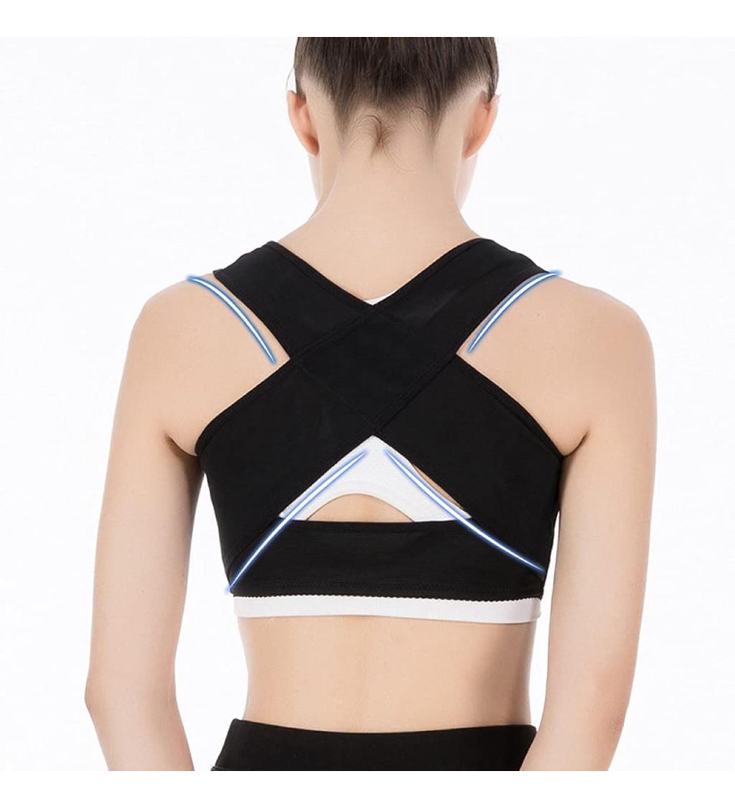 ZUIAI Invisible Body Shaper Corset Women Chest Posture Corrector Belt Back Shoulder Support Brace Posture Correction(D XL) X-Large D - Buy Online on GoSupps.com