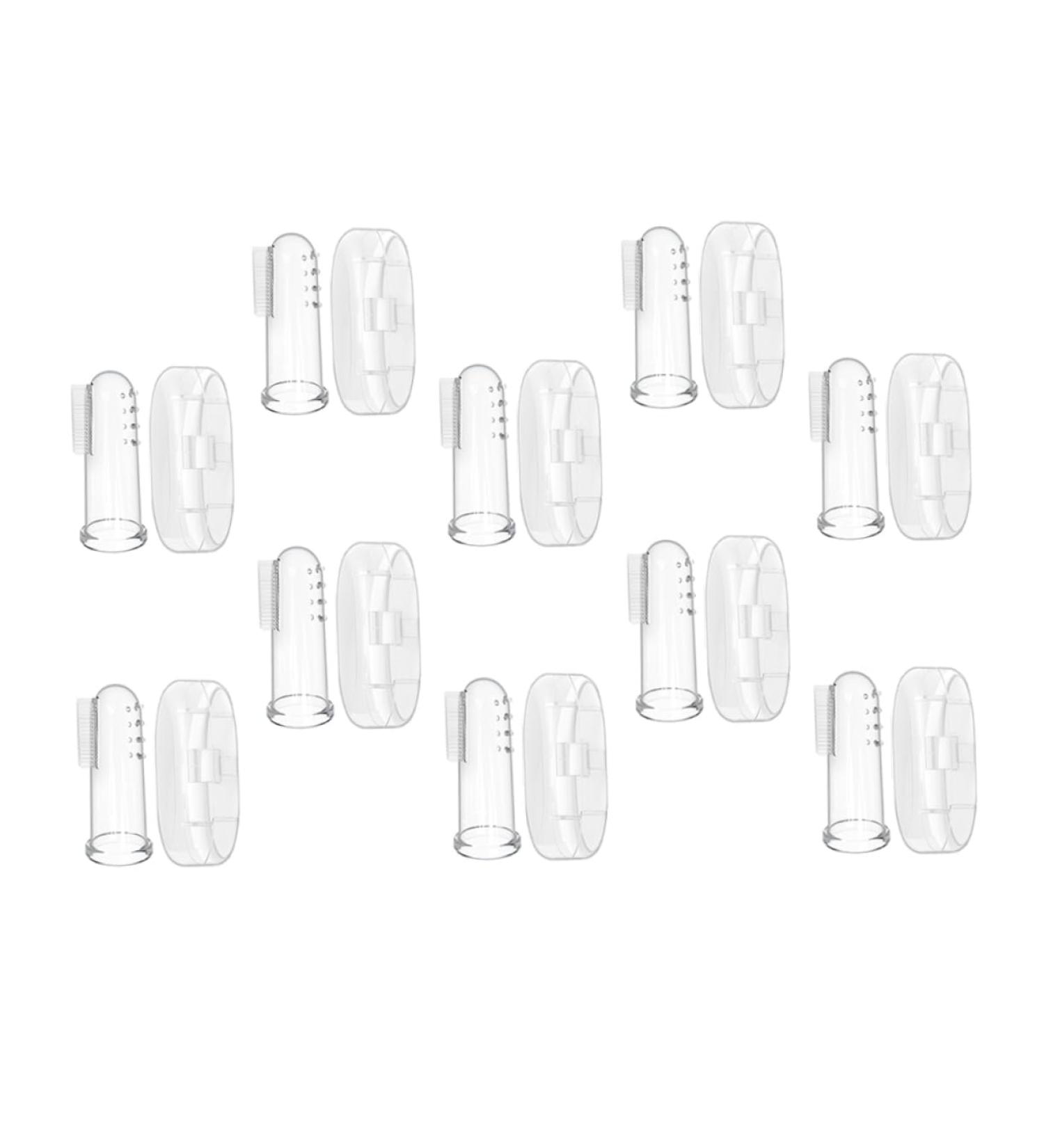 Healvian Silicone Fingerbrush & Thumb Toothbrush for Babies | 1 Pack of 2 | Safe Baby Massage & Pet Care Toys - Buy Online on GoSupps.com