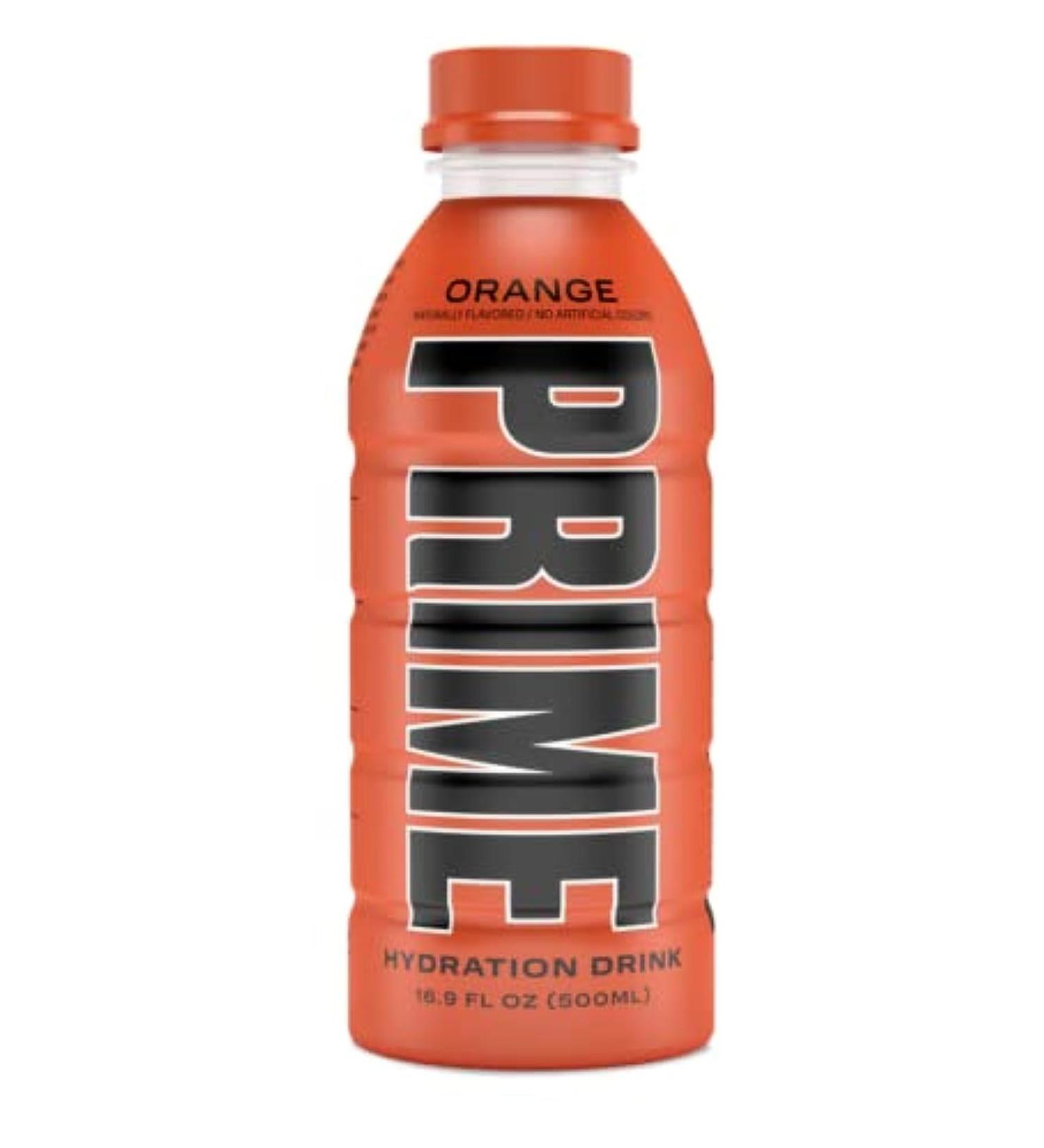Logan Paul & KSI Prime Hydration Energy Drink ORANGE - 500ml - Buy Online on GoSupps.com